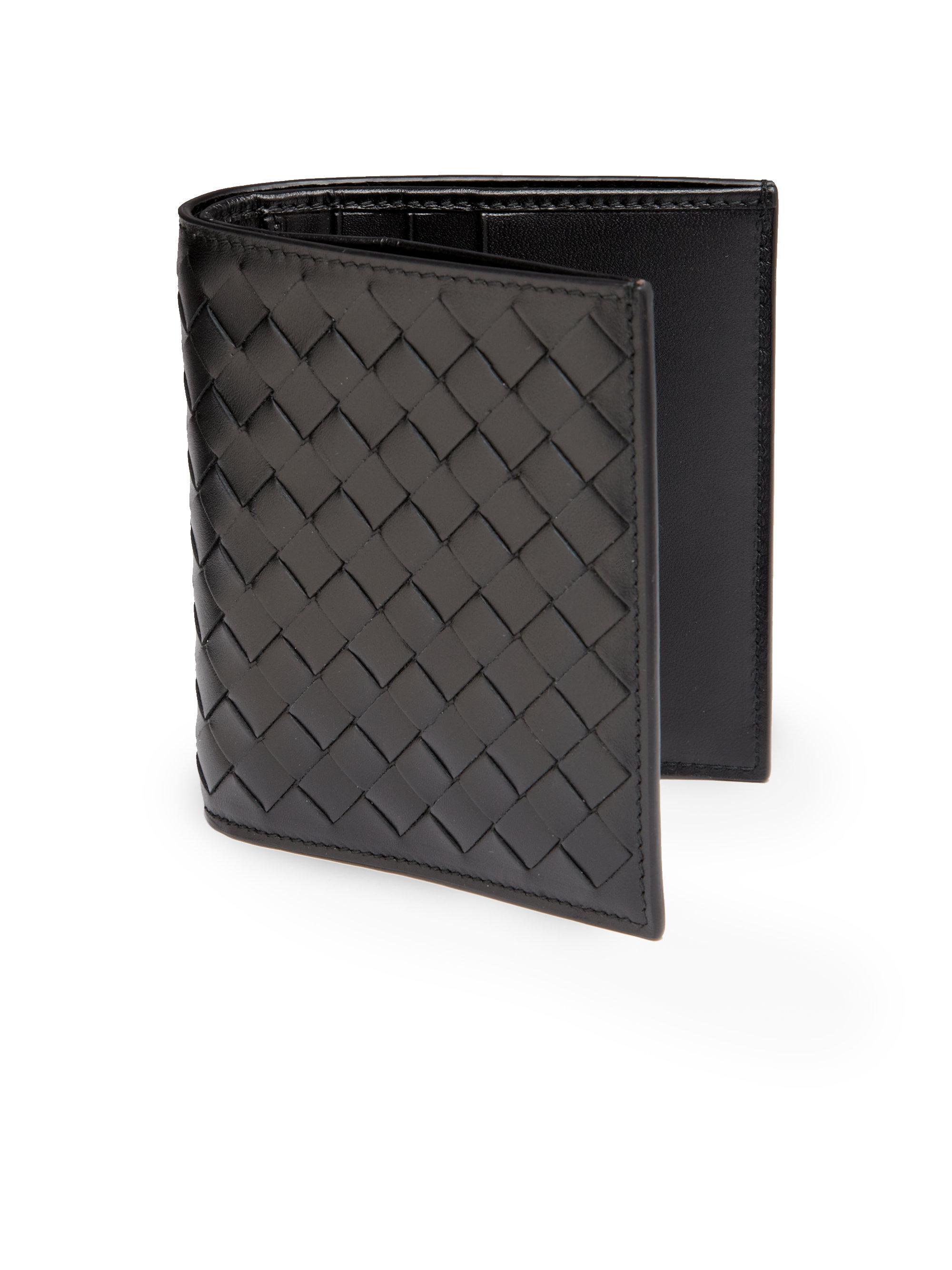Bottega Veneta Leather Bifold Wallet in Black for Men - Lyst
