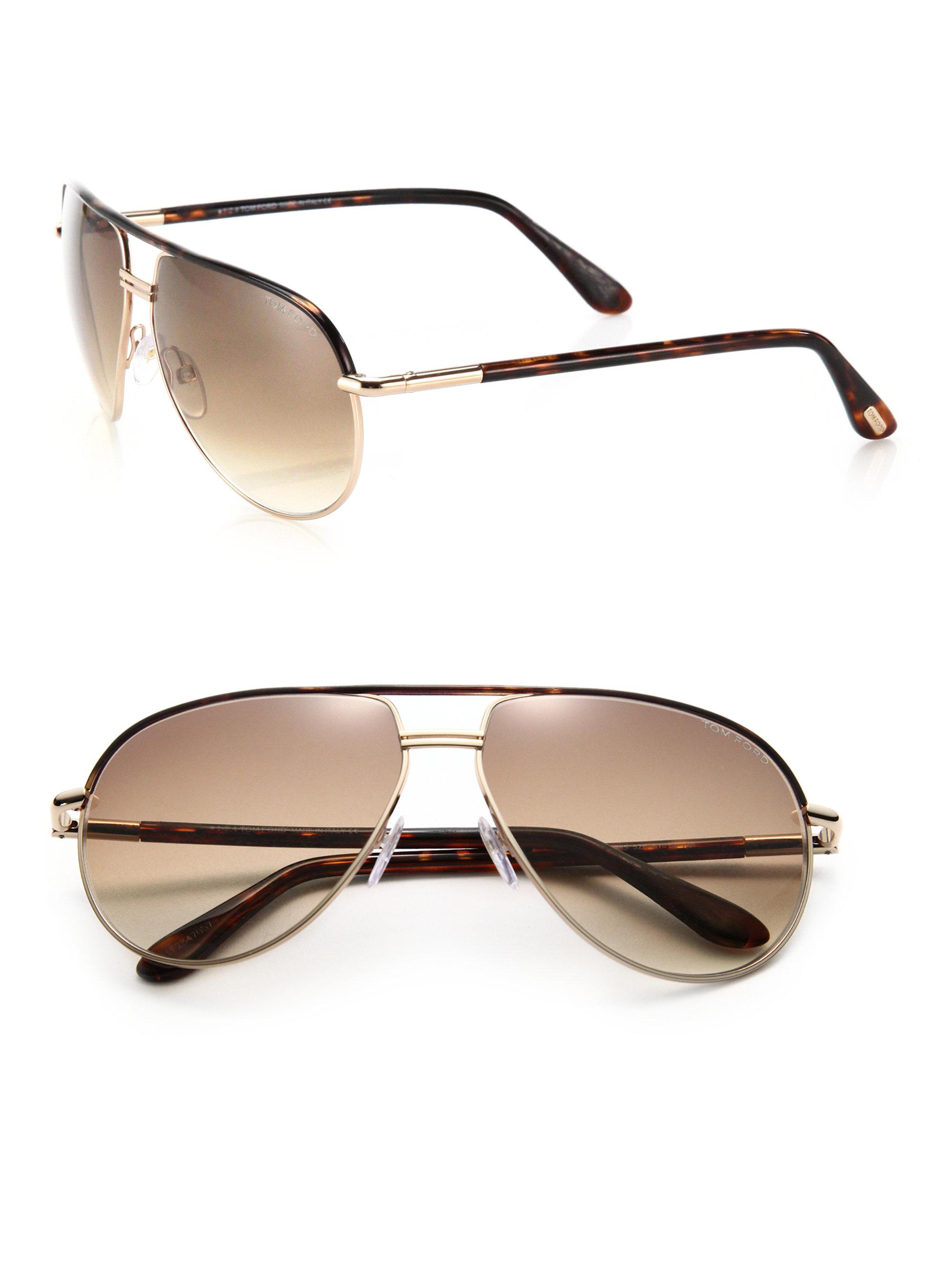 Tom Ford Cole 61mm Aviator Sunglasses In Brown For Men Lyst