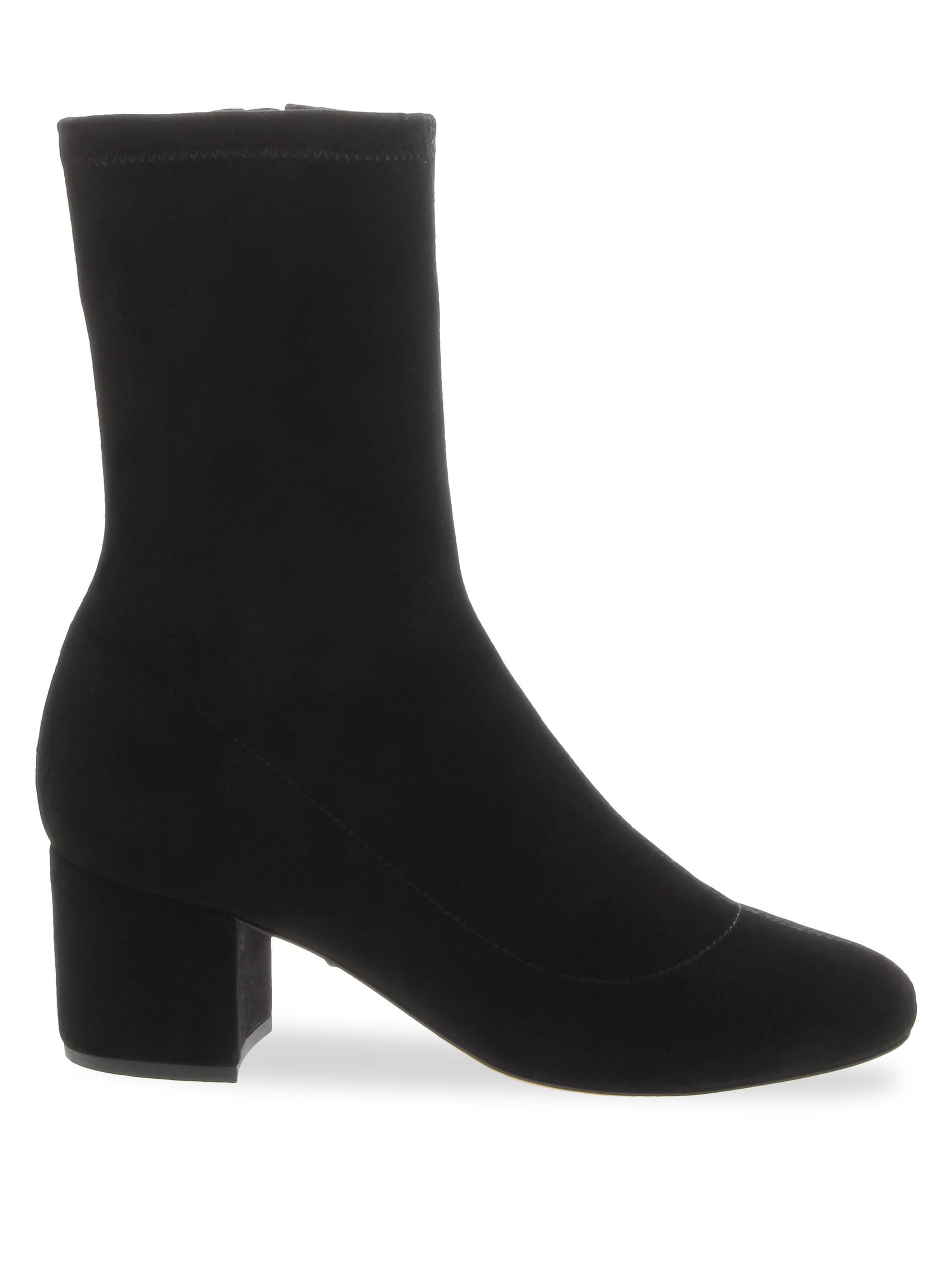 Stretch Suede Ankle Boots 