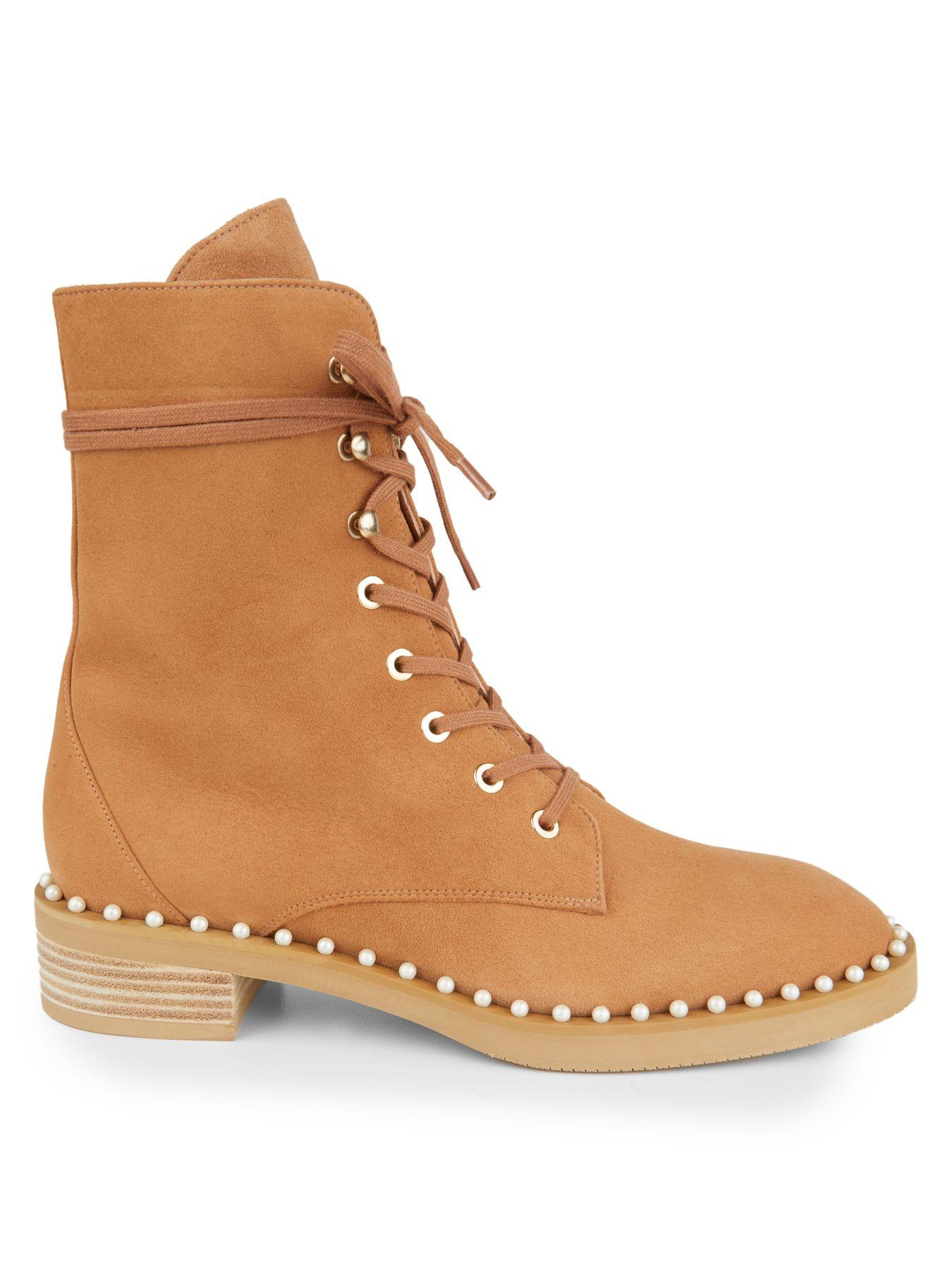 suede combat boots women's