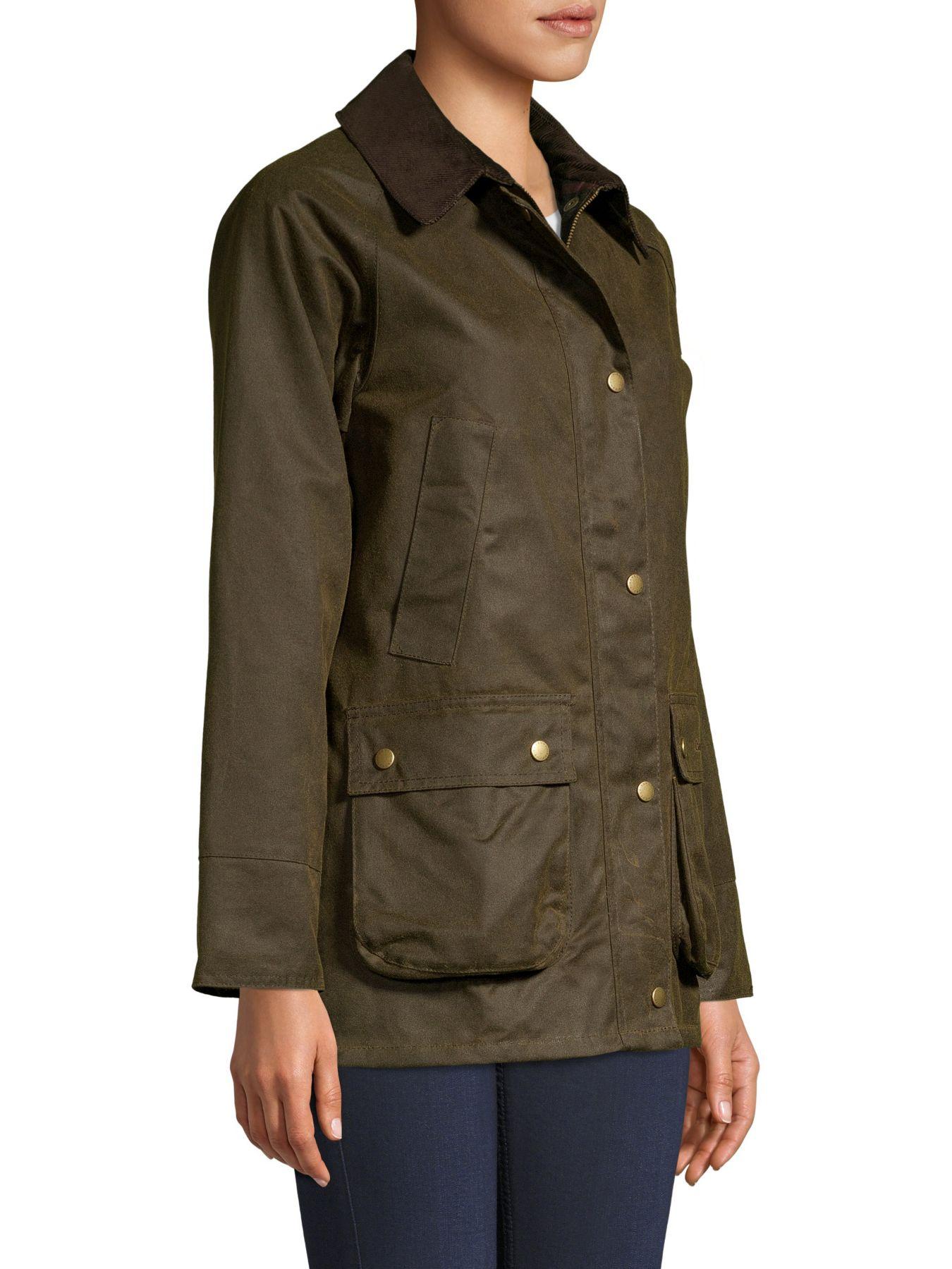 Barbour Acorn Wax Cotton Jacket in Olive (Green) Lyst