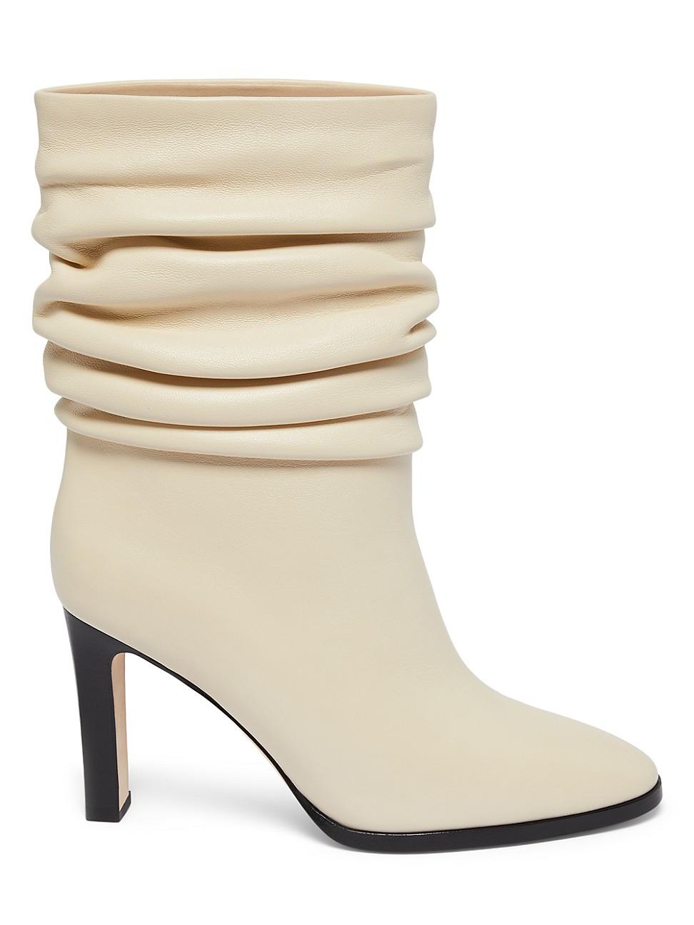 leather slouch ankle boots