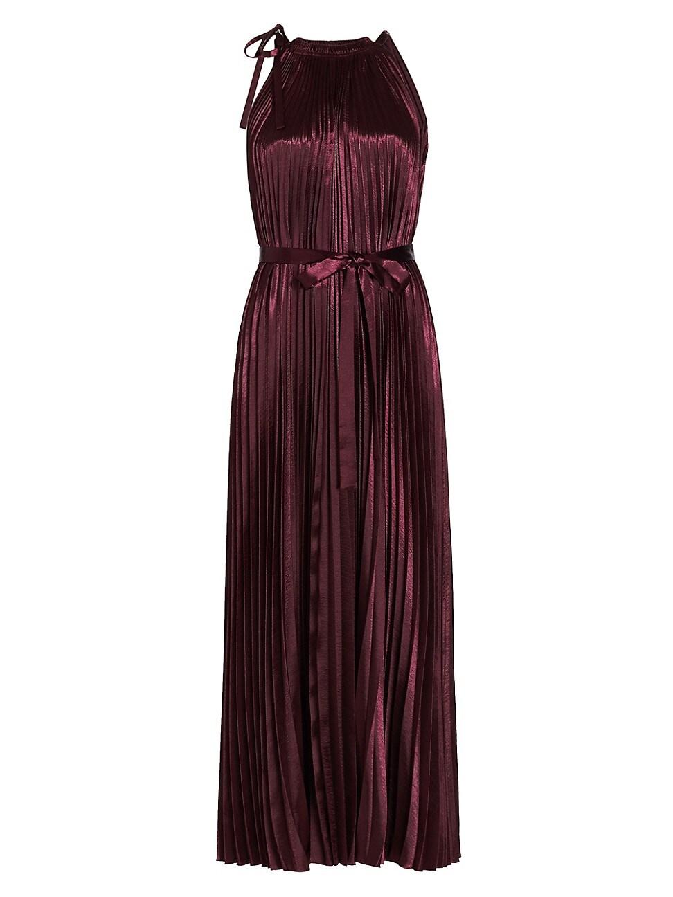 Ulla Johnson Amiko Pleated Maxi Dress in Purple | Lyst