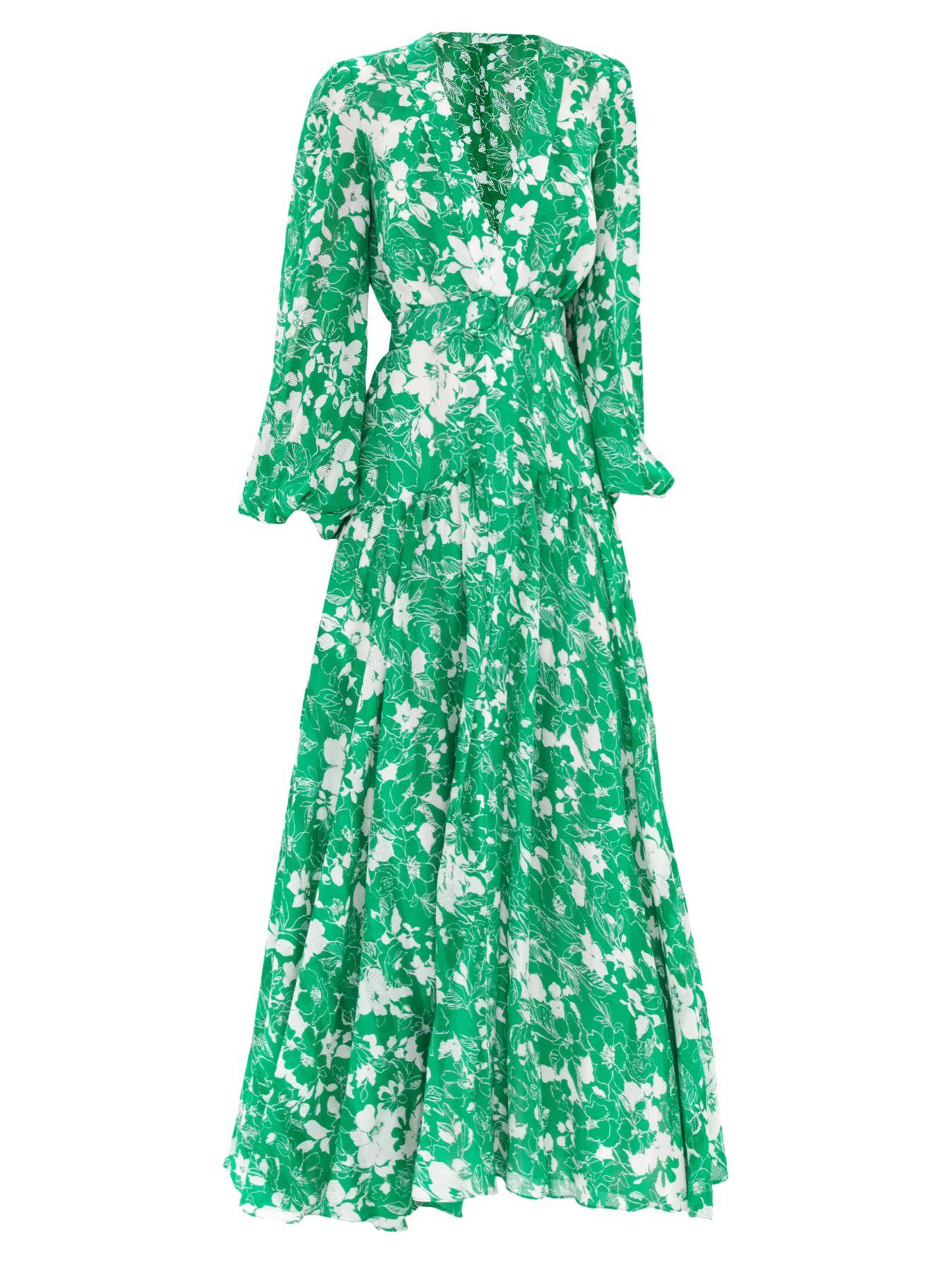 Alexis Cotton Kazmera Floral Maxi Dress in Emerald Floral (Green) - Lyst