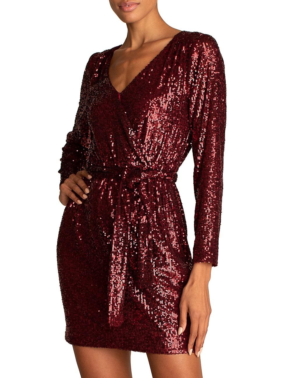 belted sequin dress