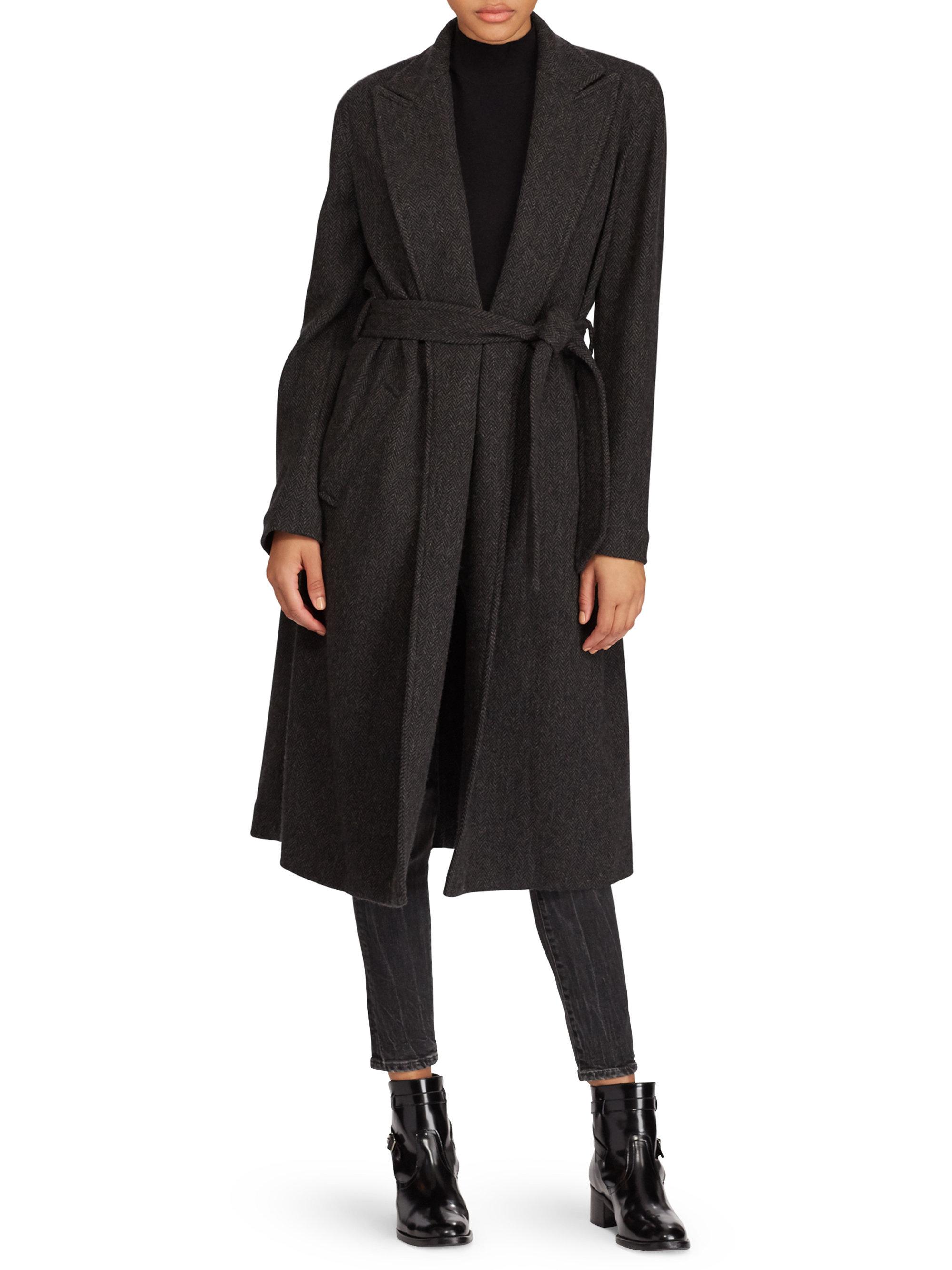 ralph lauren belted wool coat