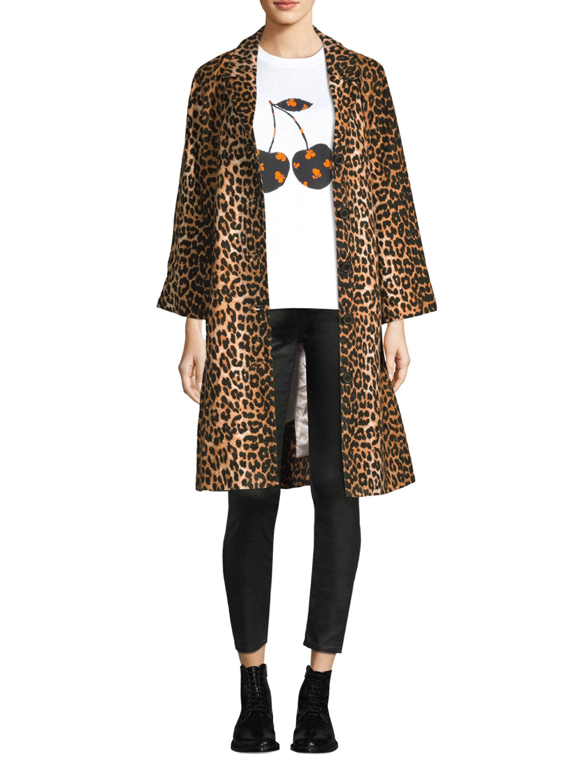 Ganni Leopard Print Jacket Online Sale, UP TO 70% OFF