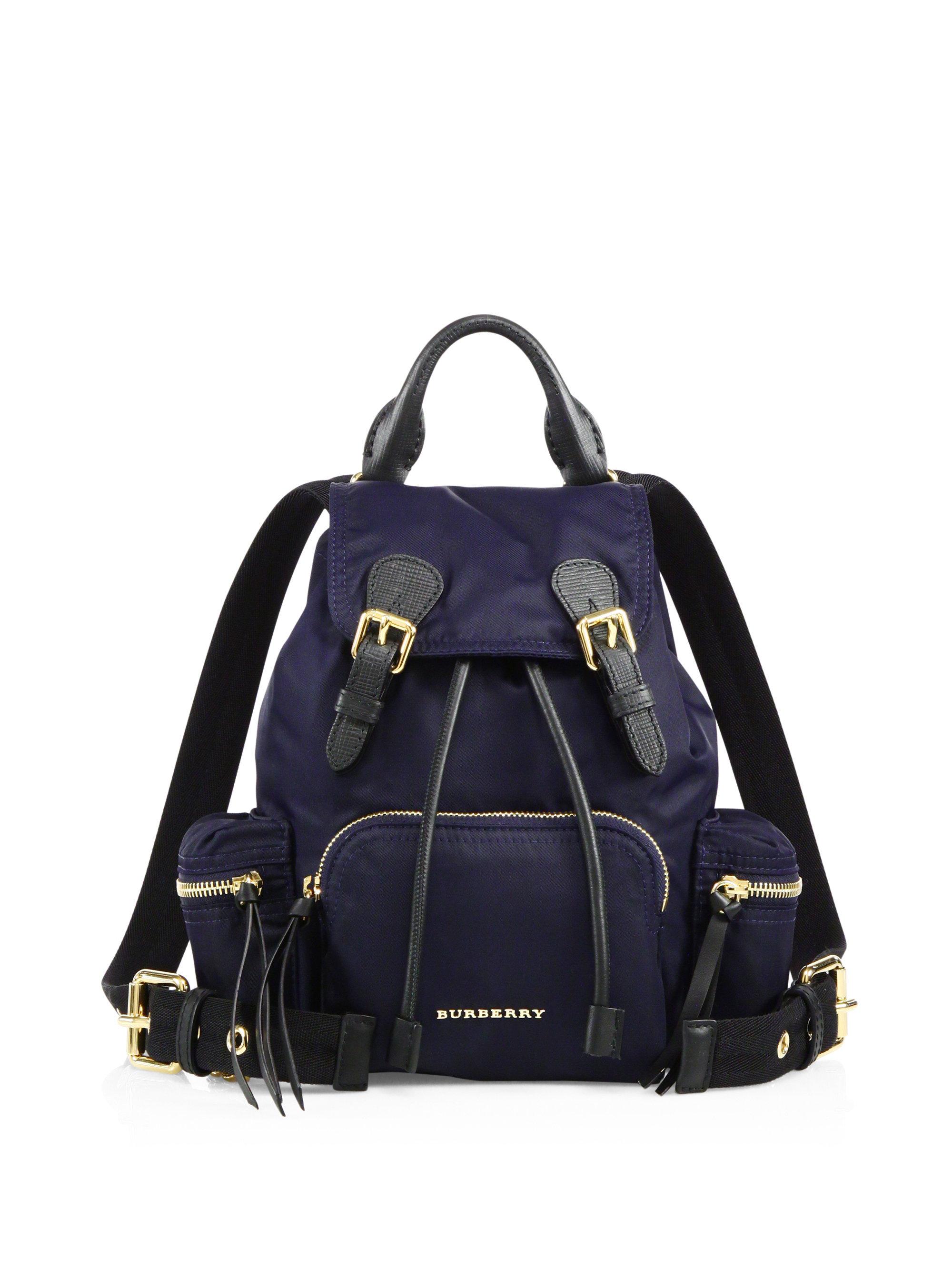 Burberry Small Nylon Backpack in Natural Lyst