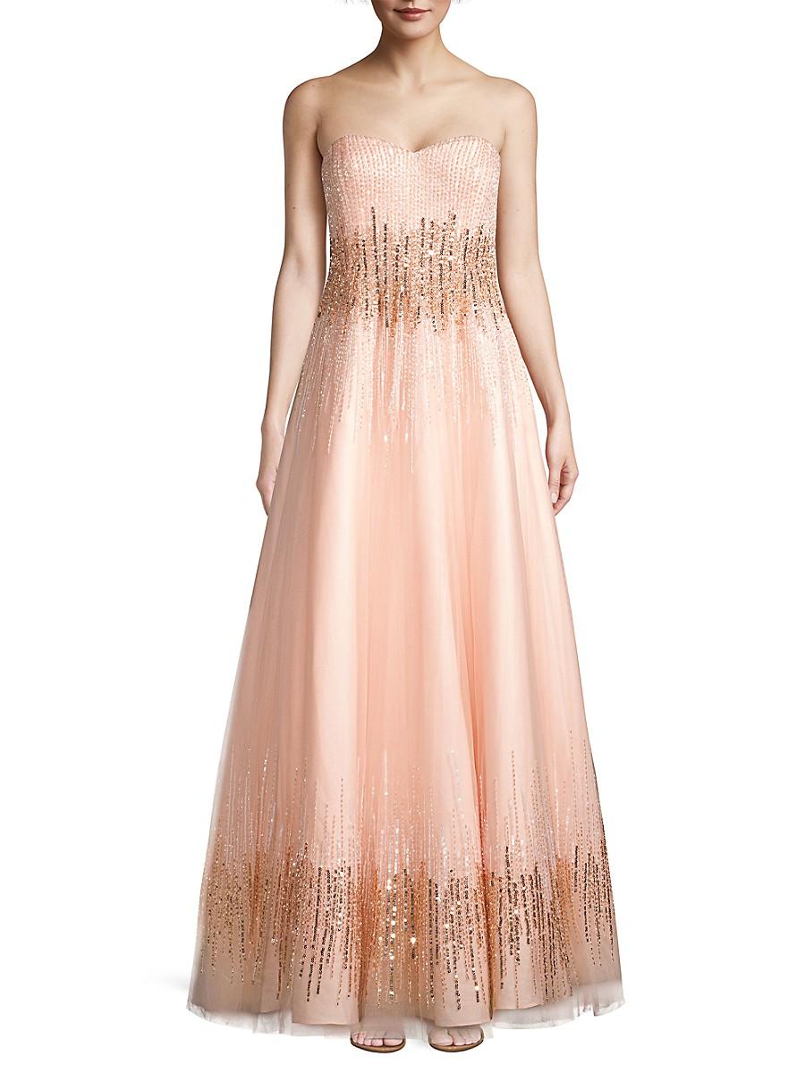 basix strapless ball gown