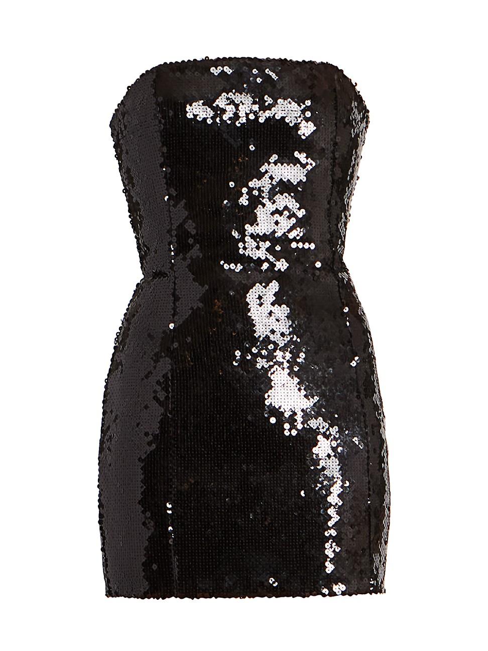 sequin bustier dress
