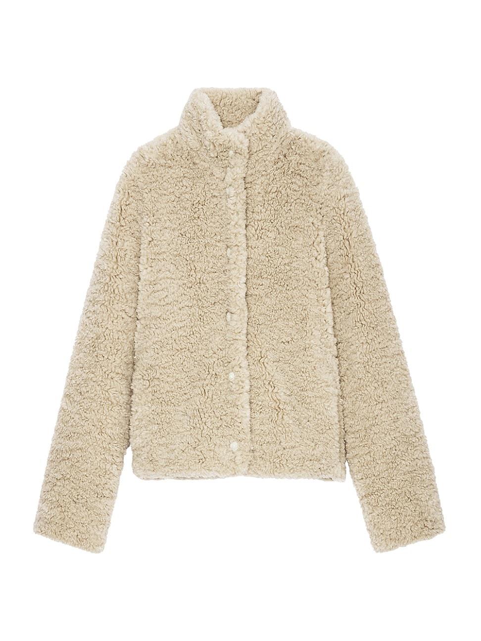 Zadig & Voltaire Fino Sherpa Jacket in Natural | Lyst