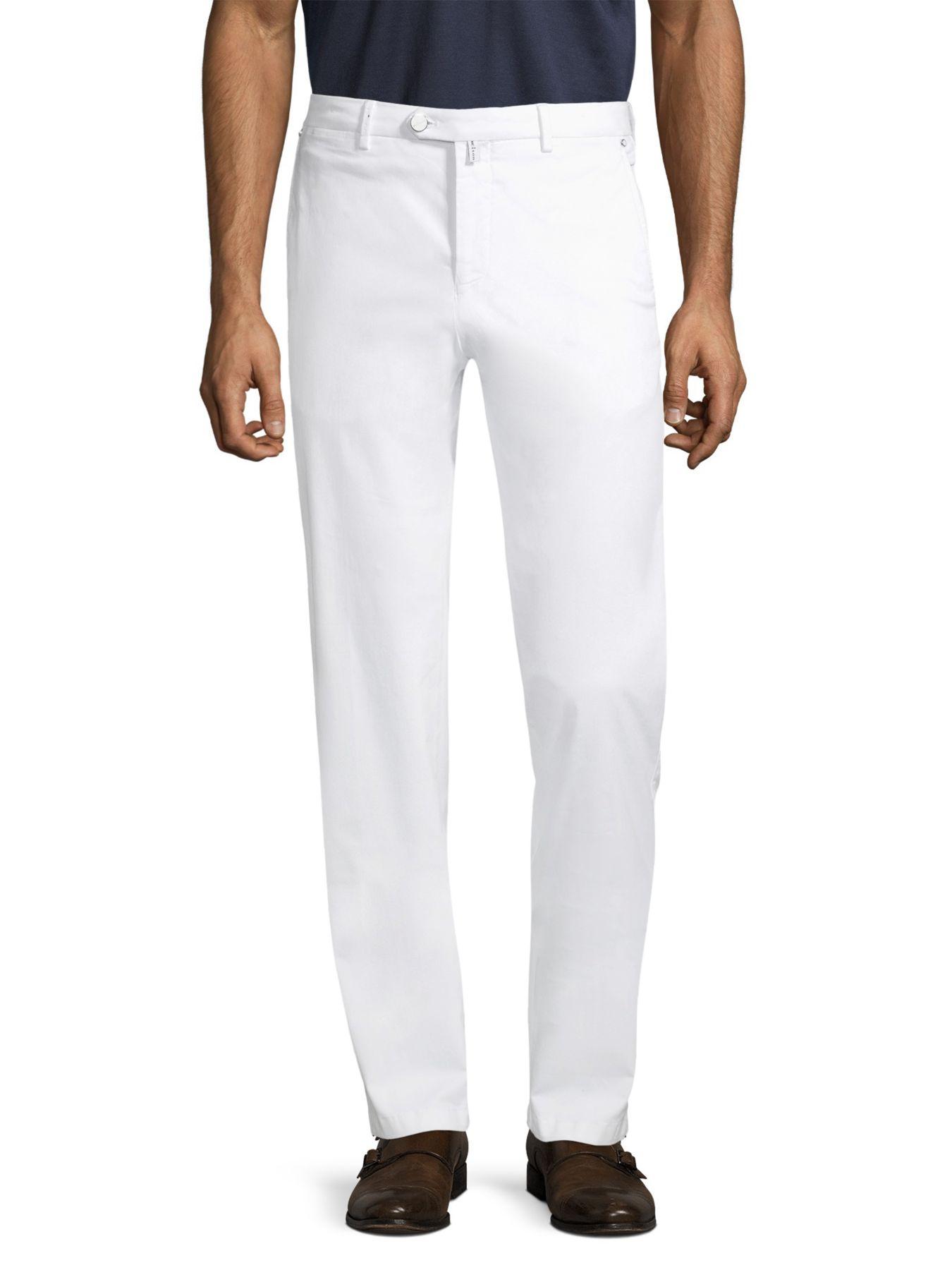 Kiton Cotton Straight-leg Stretch Pants in White for Men - Save 25% - Lyst