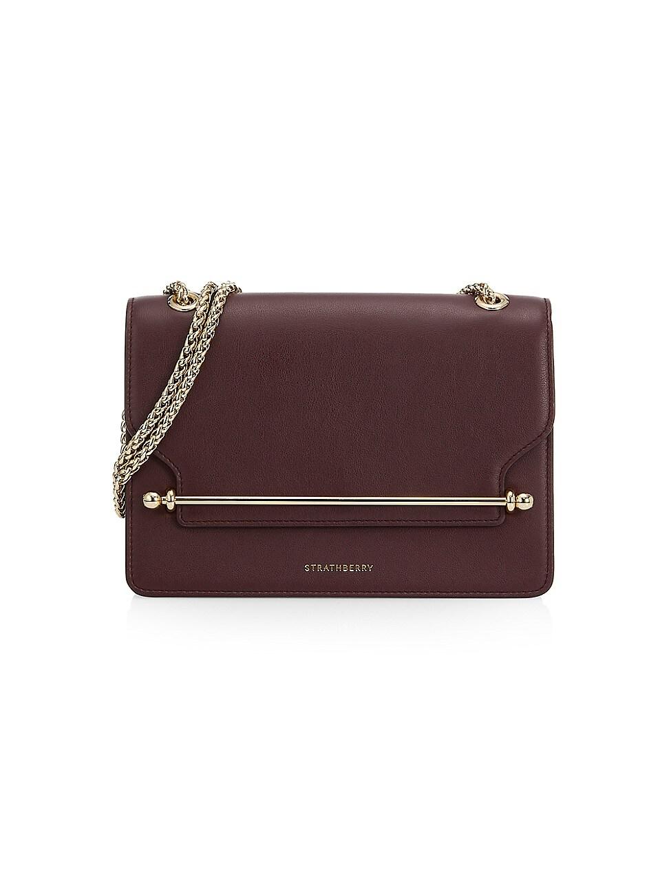 Strathberry East/west Leather Shoulder Bag in Purple | Lyst
