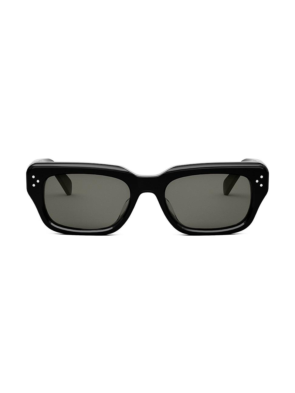 Celine Bold 54mm Rectangular Sunglasses in Black | Lyst
