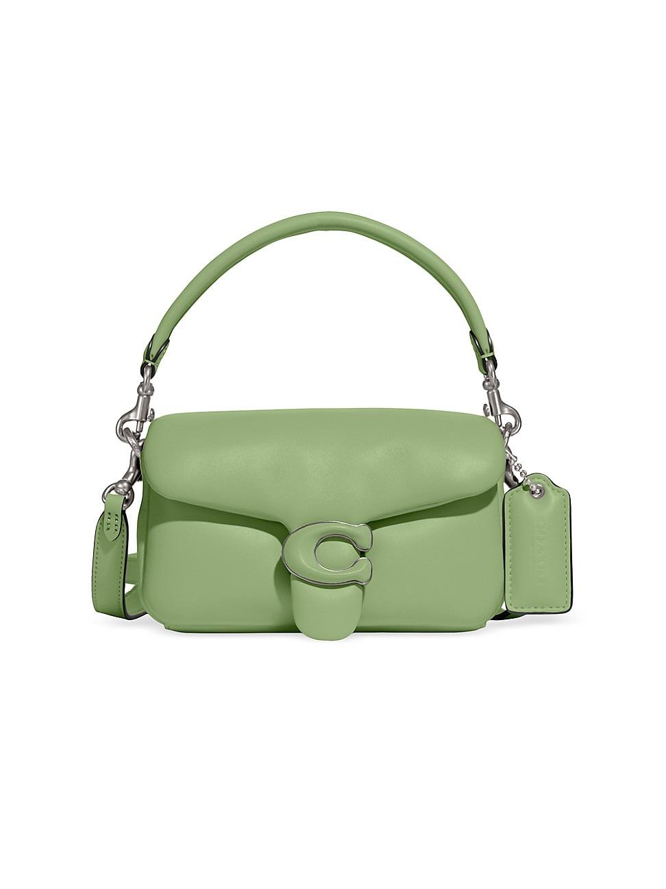 COACH Pillow Tabby Leather Shoulder Bag in Green Lyst