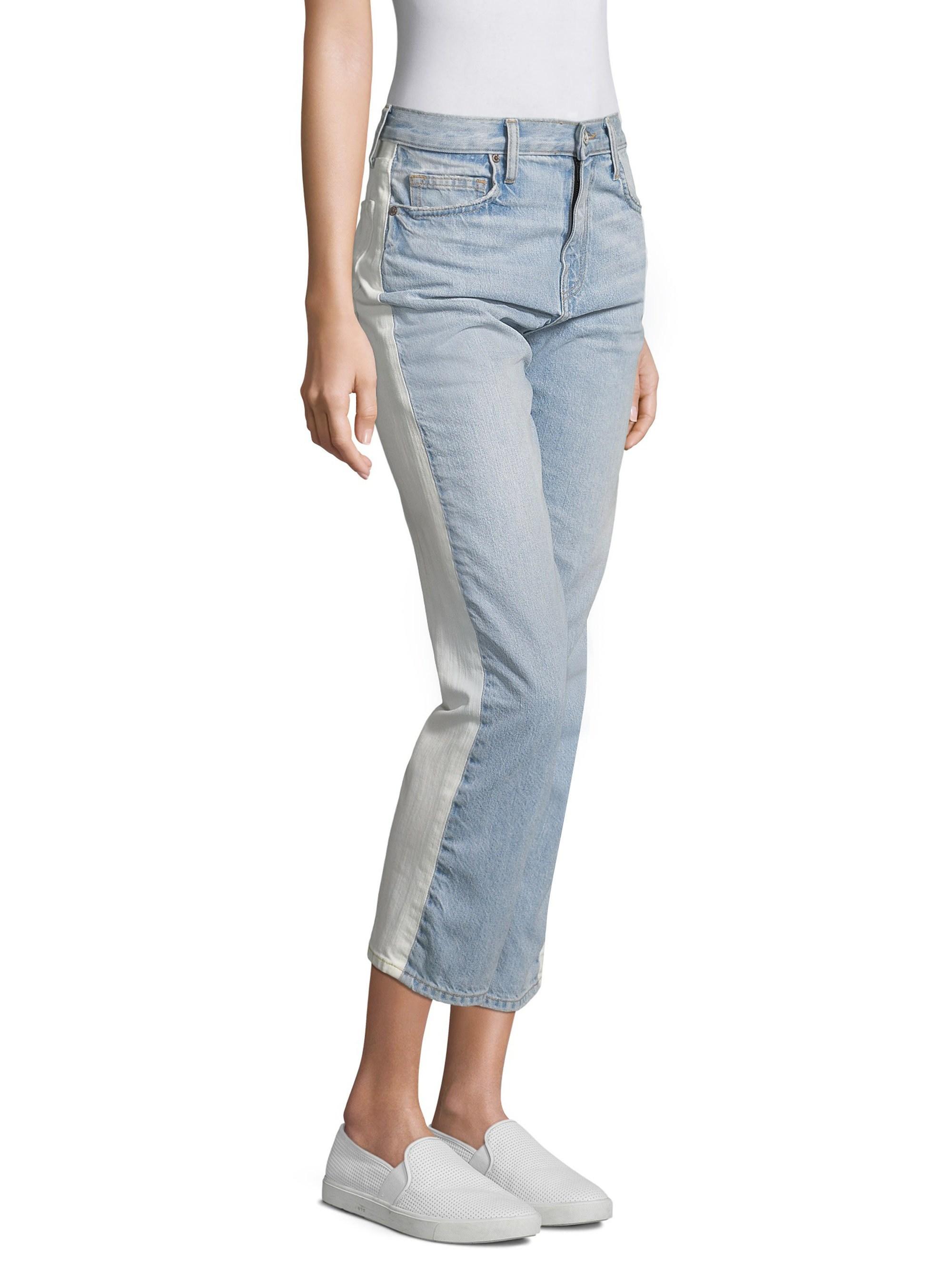 color block jeans womens