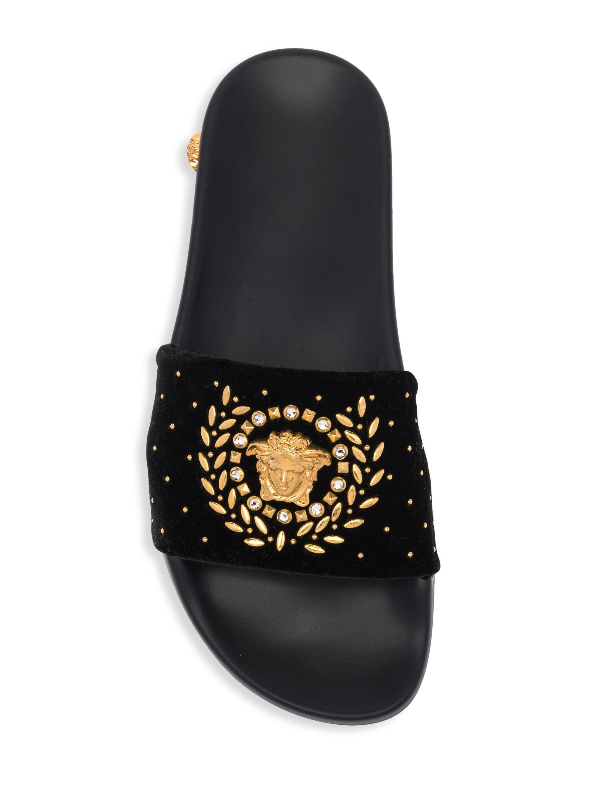 versace medusa stud slides