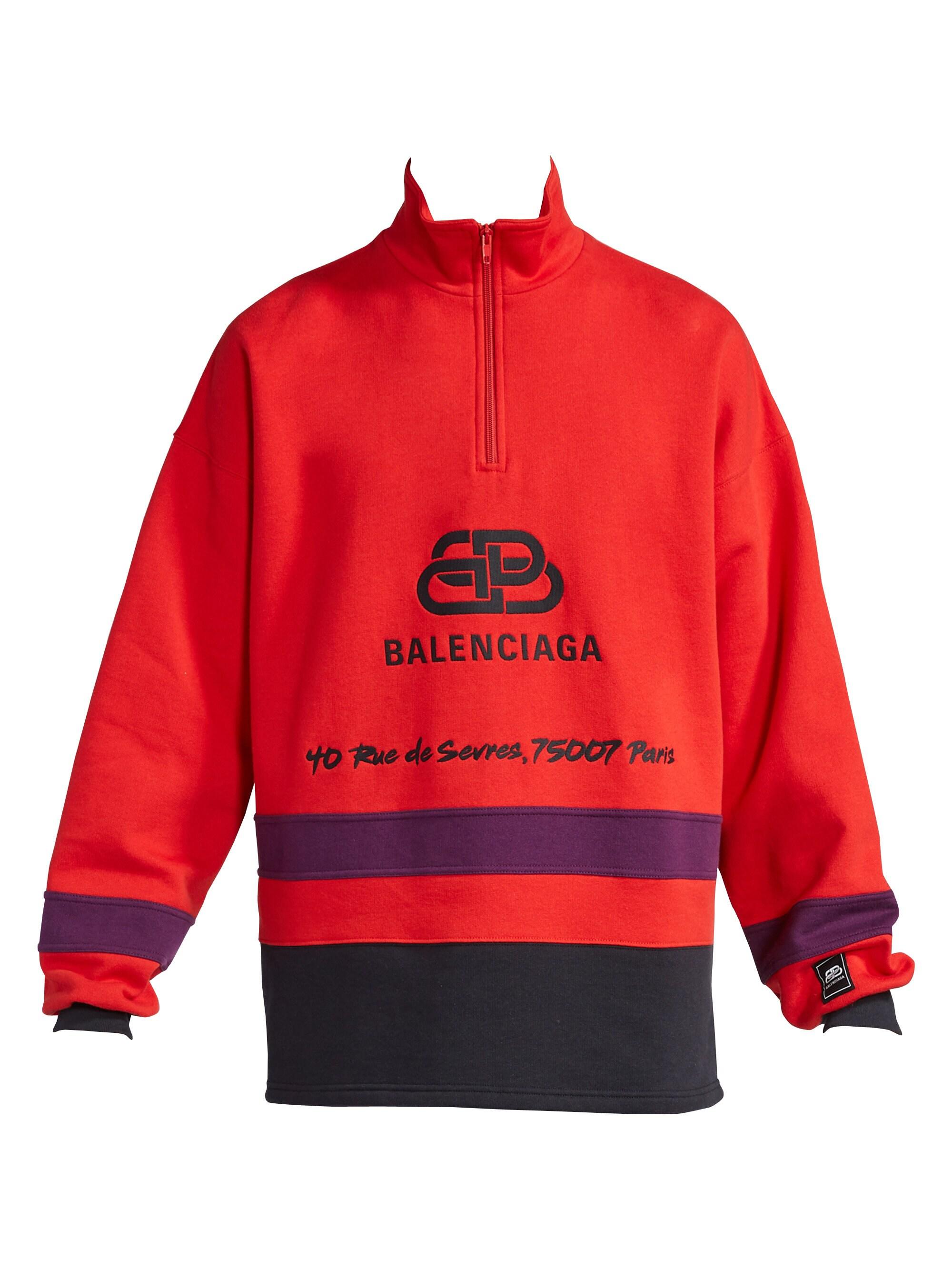 balenciaga red jumper