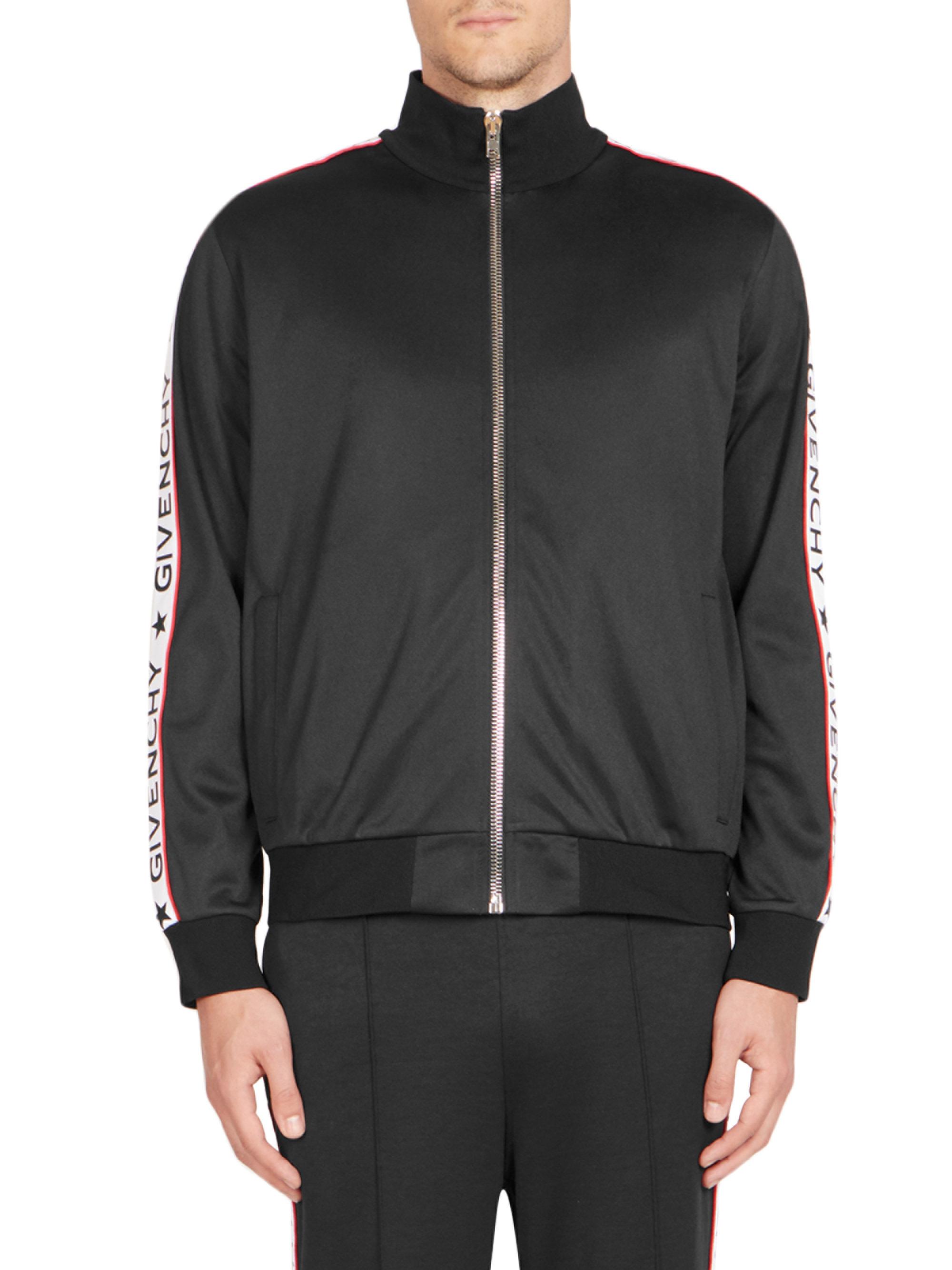 Givenchy Synthetic Logo Track Jacket in Black for Men - Lyst