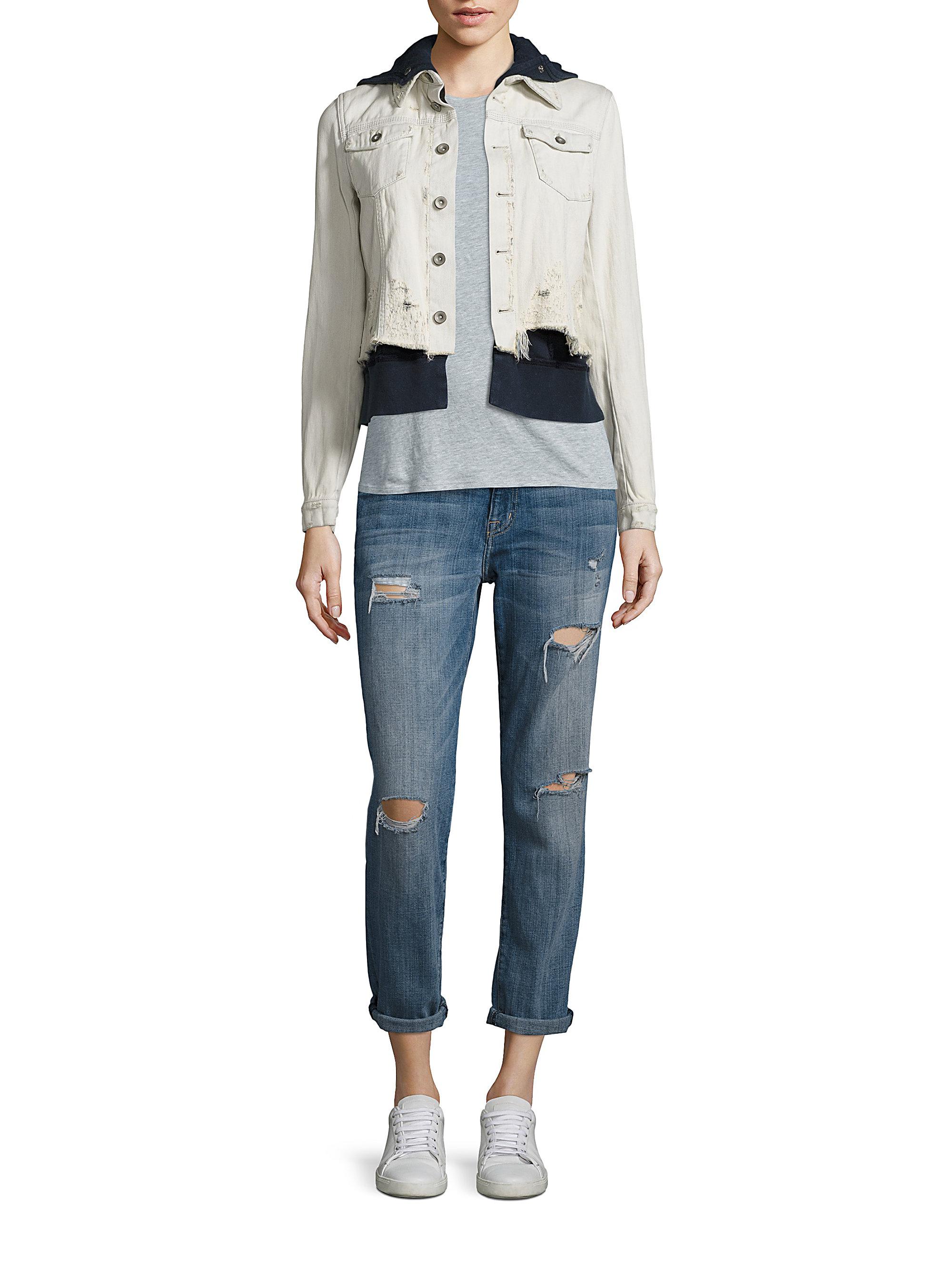 free people distressed denim jacket
