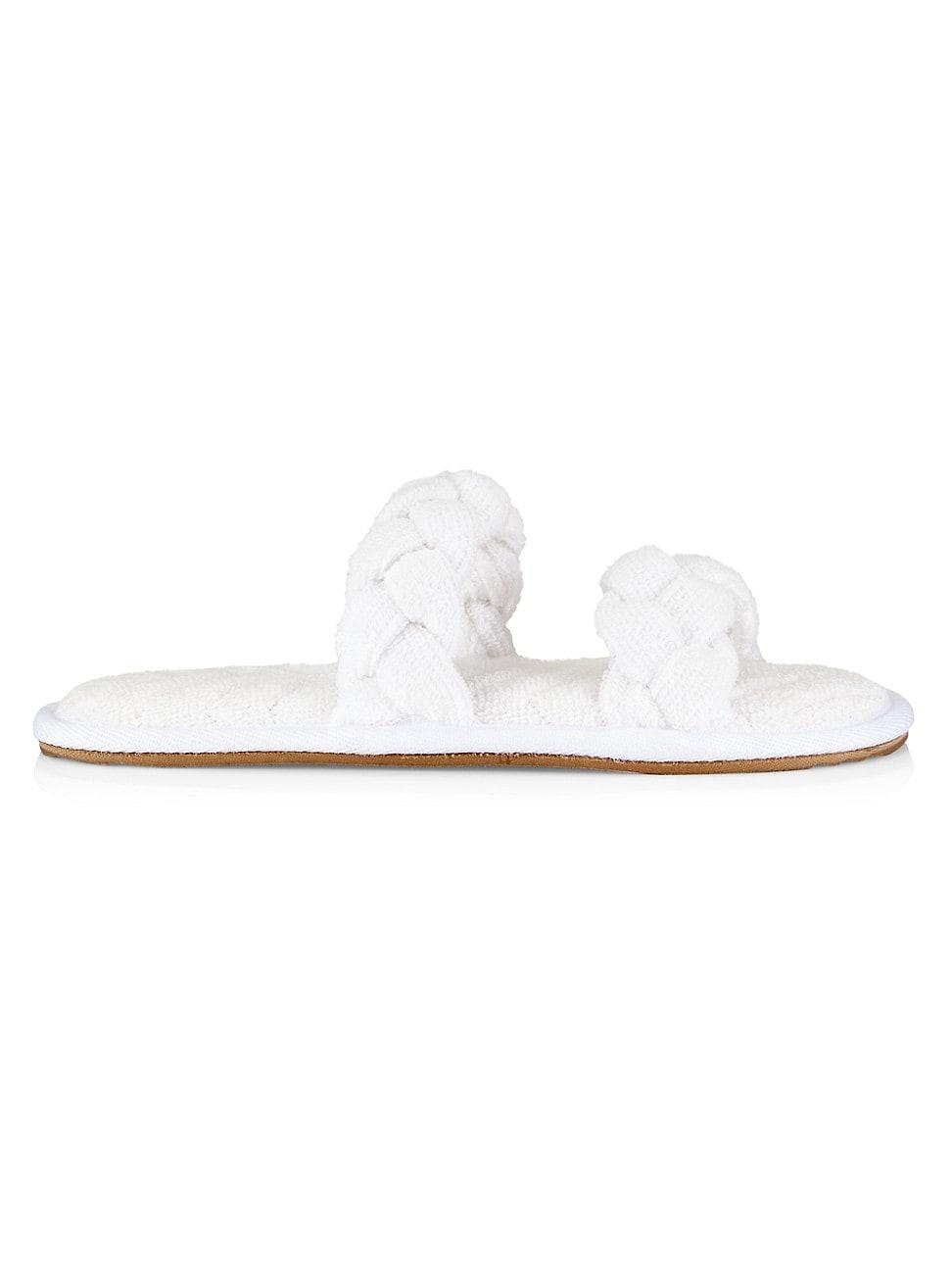 Barefoot Dreams Towel Terry Braided Slippers in White Lyst