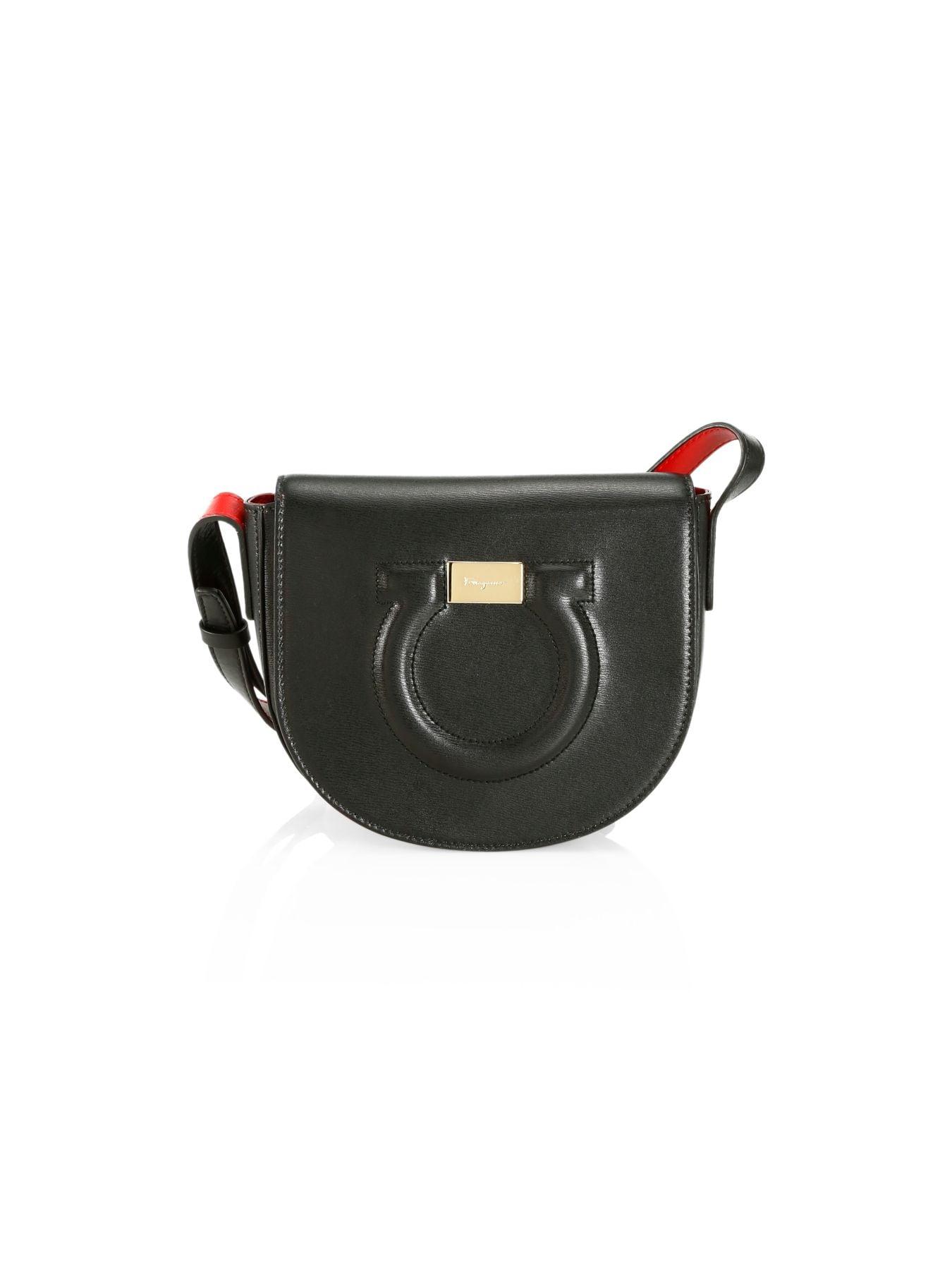 Ferragamo Gancini Saddle Flap Crossbody Bag Leather Small - ShopStyle