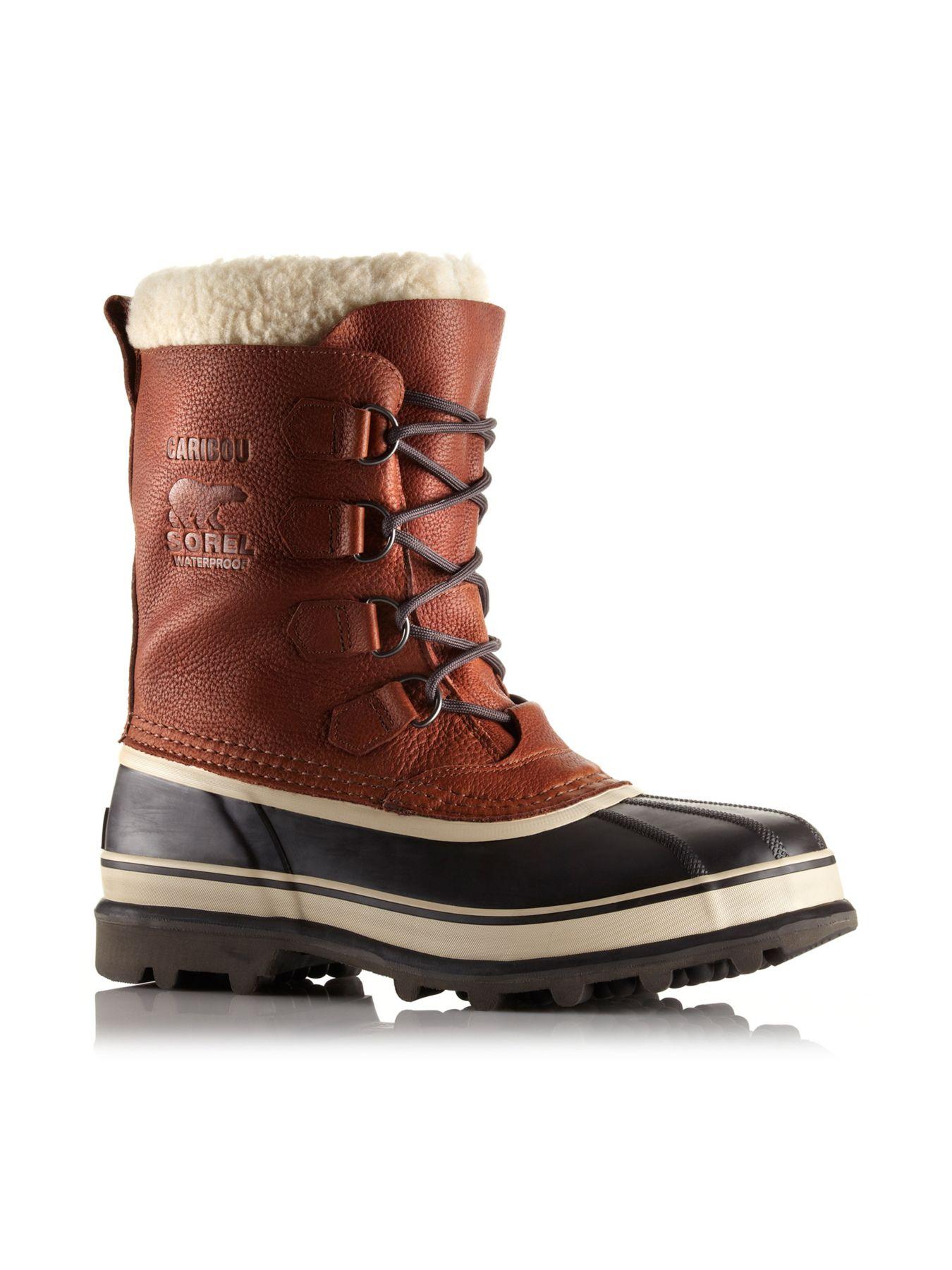 sorel men's caribou wool lined boots