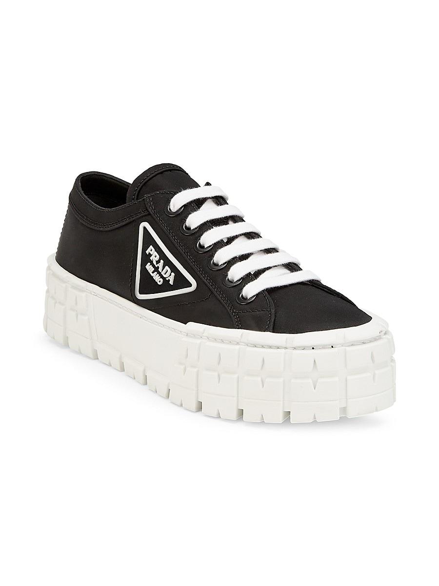 Prada Lug-sole Platform Sneakers in Black | Lyst