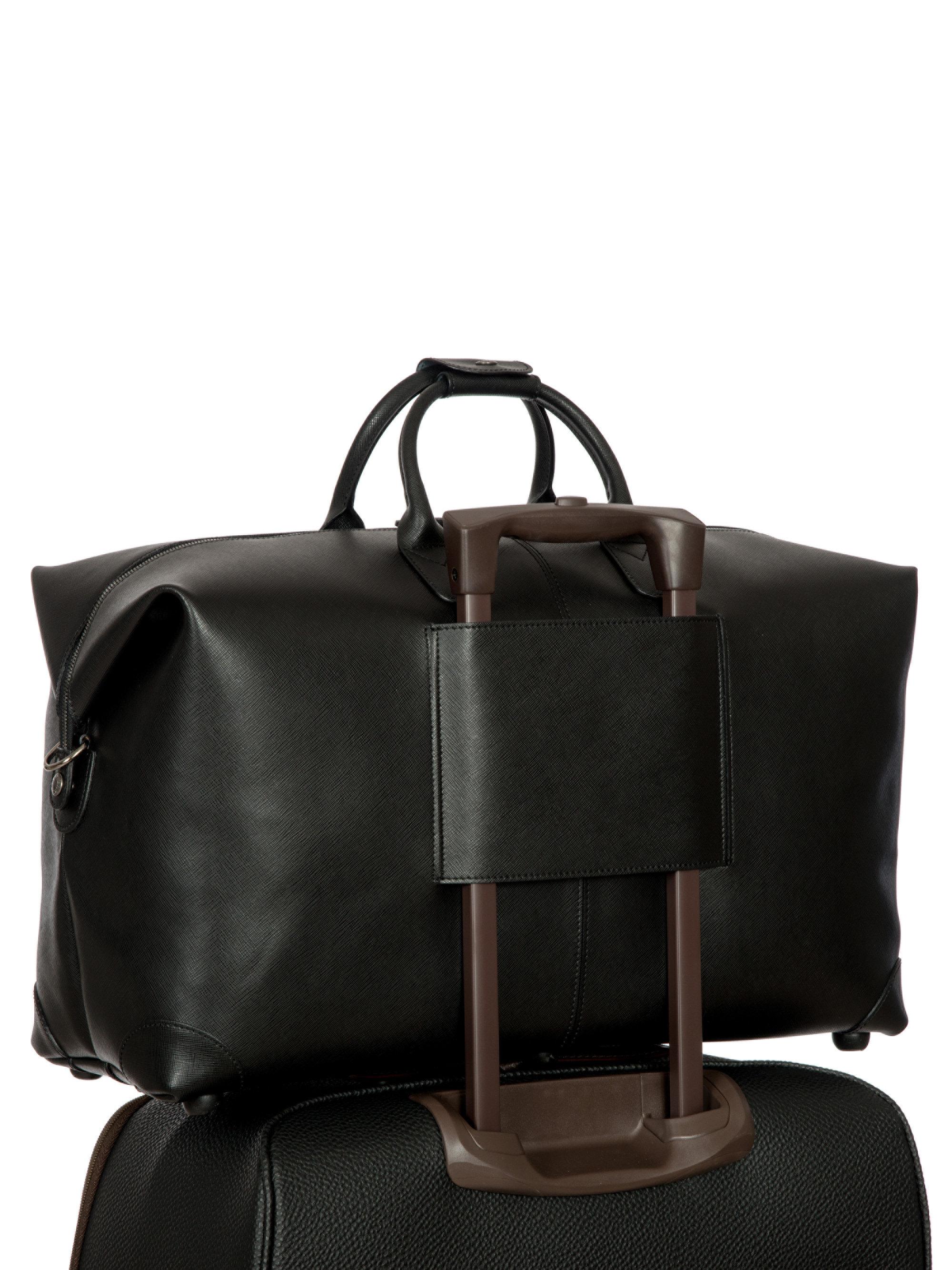 Bric&#39;s Varese Saffiano Leather Duffel Bag in Black - Lyst