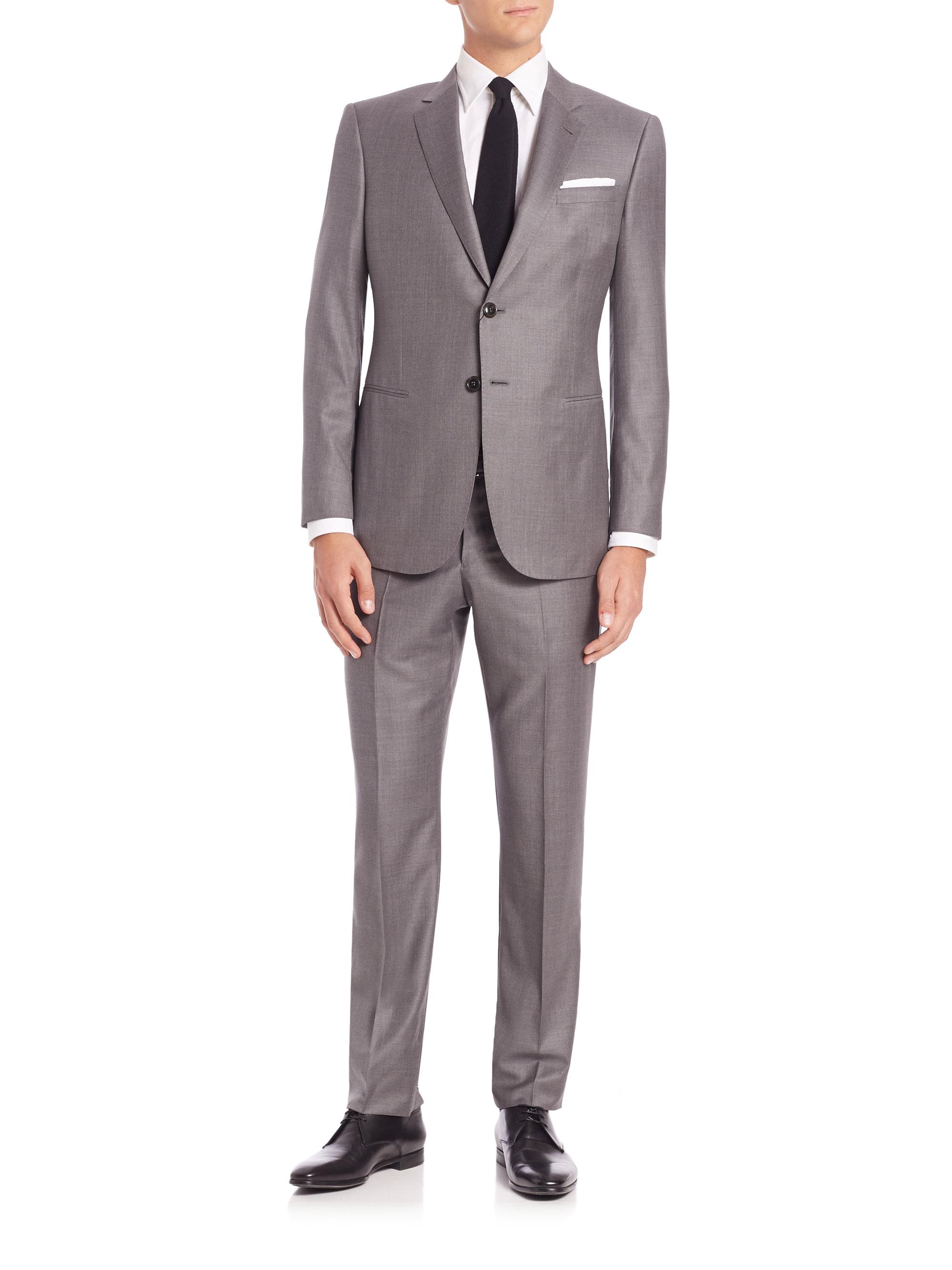 grey armani suit