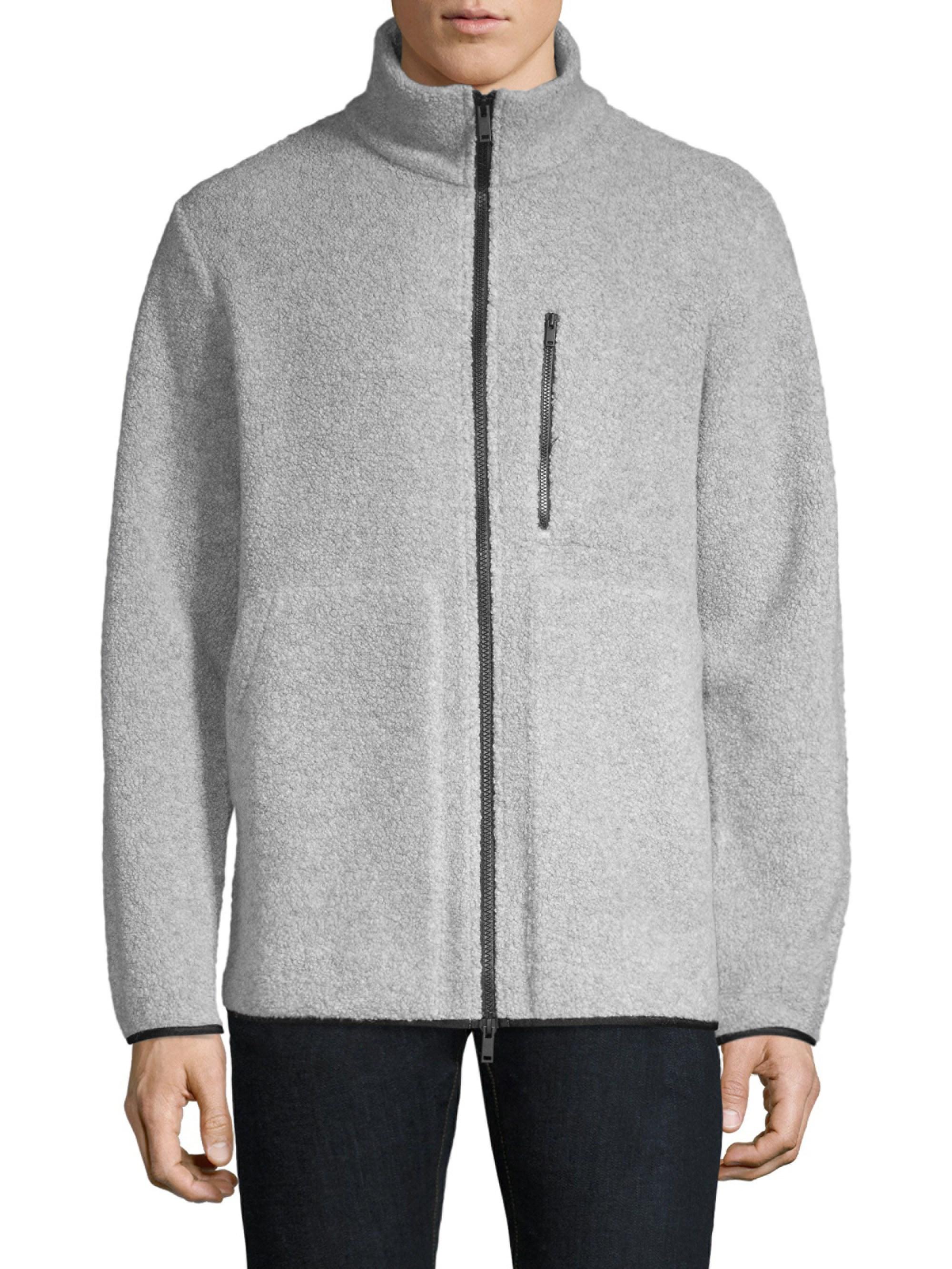 Theory Men's Arctic Fleece Track Jacket - Grey Heather in Gray for Men - Lyst
