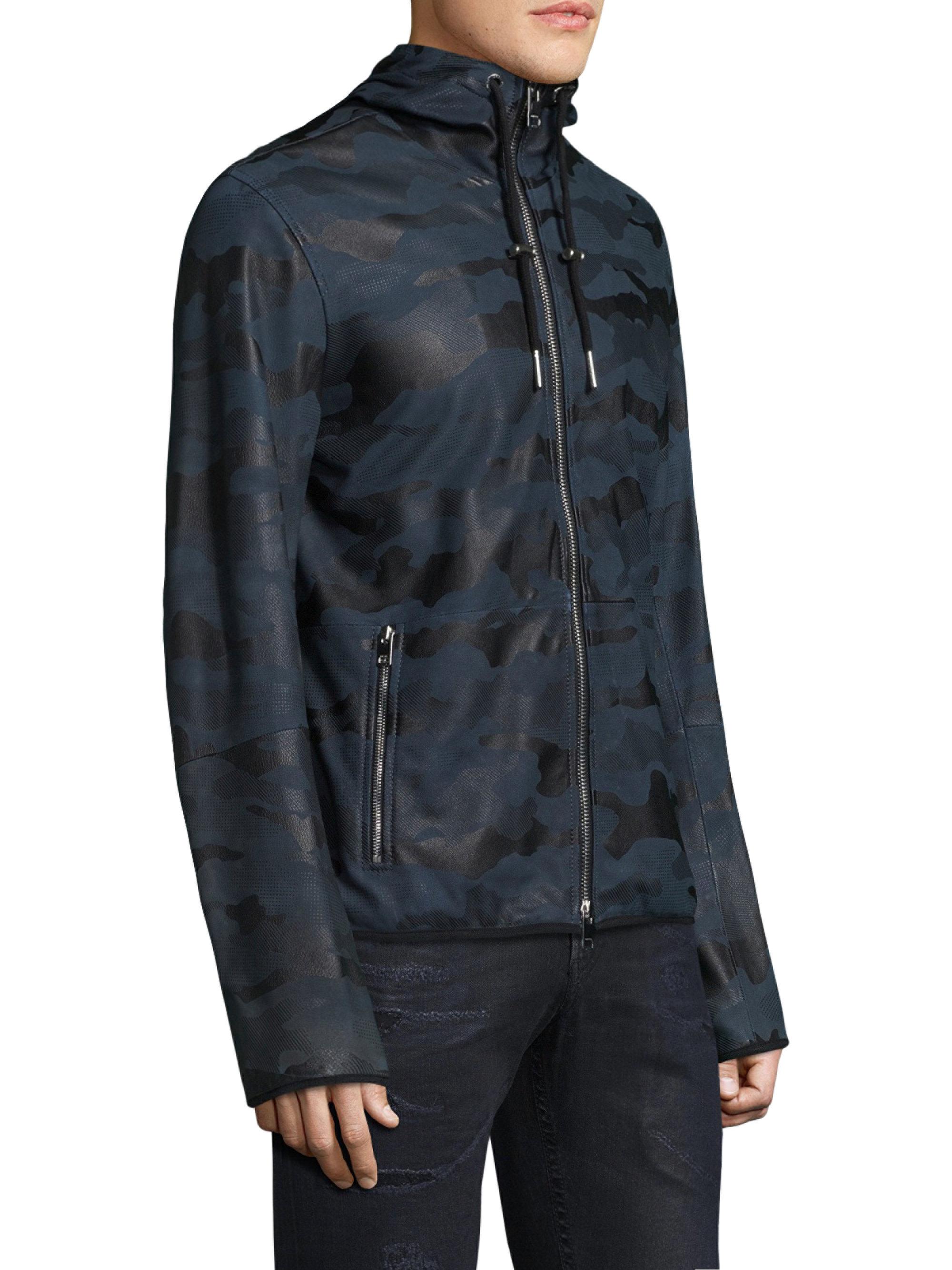 camouflage leather jacket