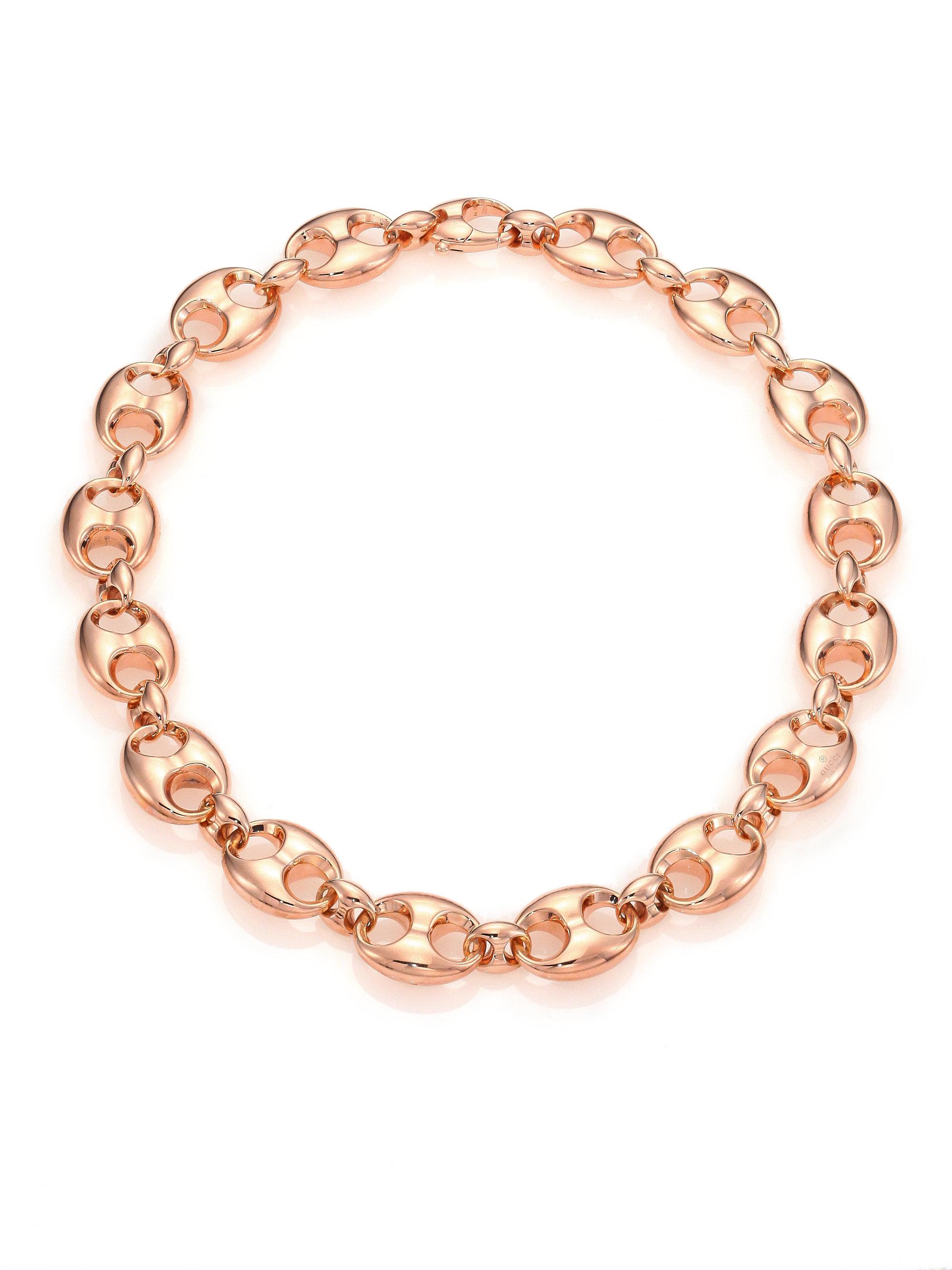 Gucci Marina Chain 18k Rose Gold Link Necklace in Pink | Lyst