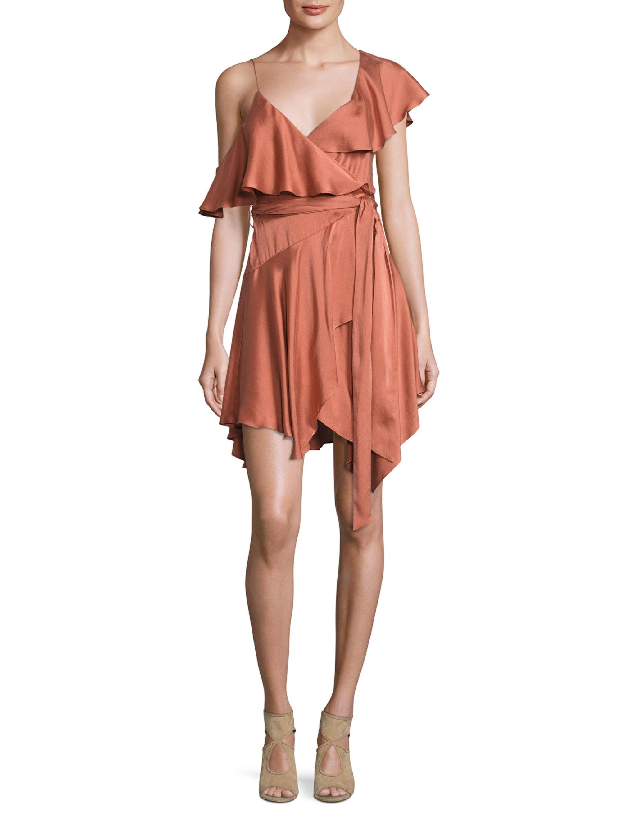 zimmermann sueded wrap dress