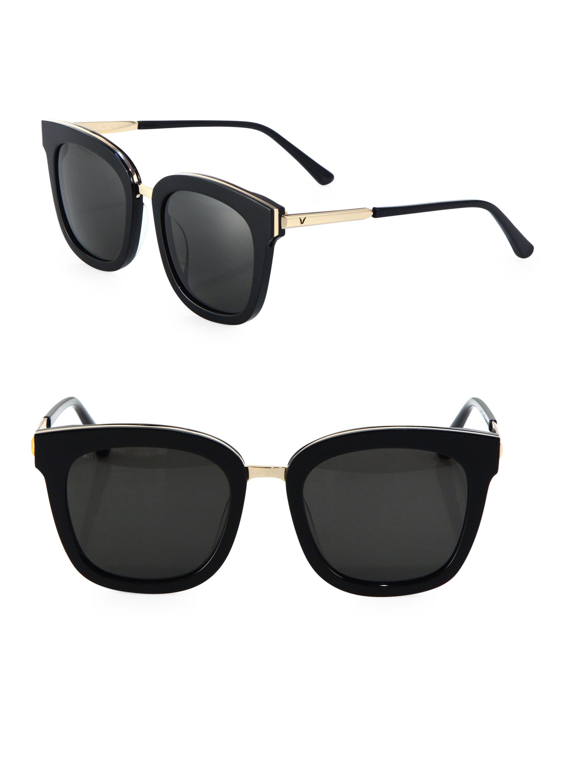 Gentle Monster Button 53mm Square Sunglasses in Black | Lyst