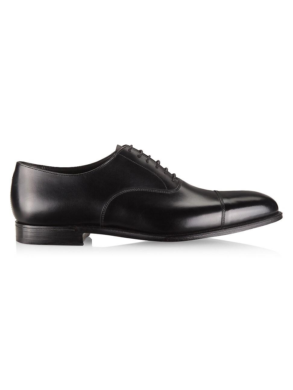Crockett & Jones Hand Grade Lonsdale Leather Captoe Oxfords in Black
