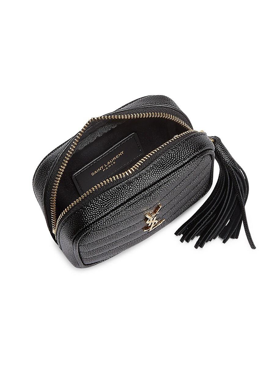 lou matelassé calfskin leather camera bolsa