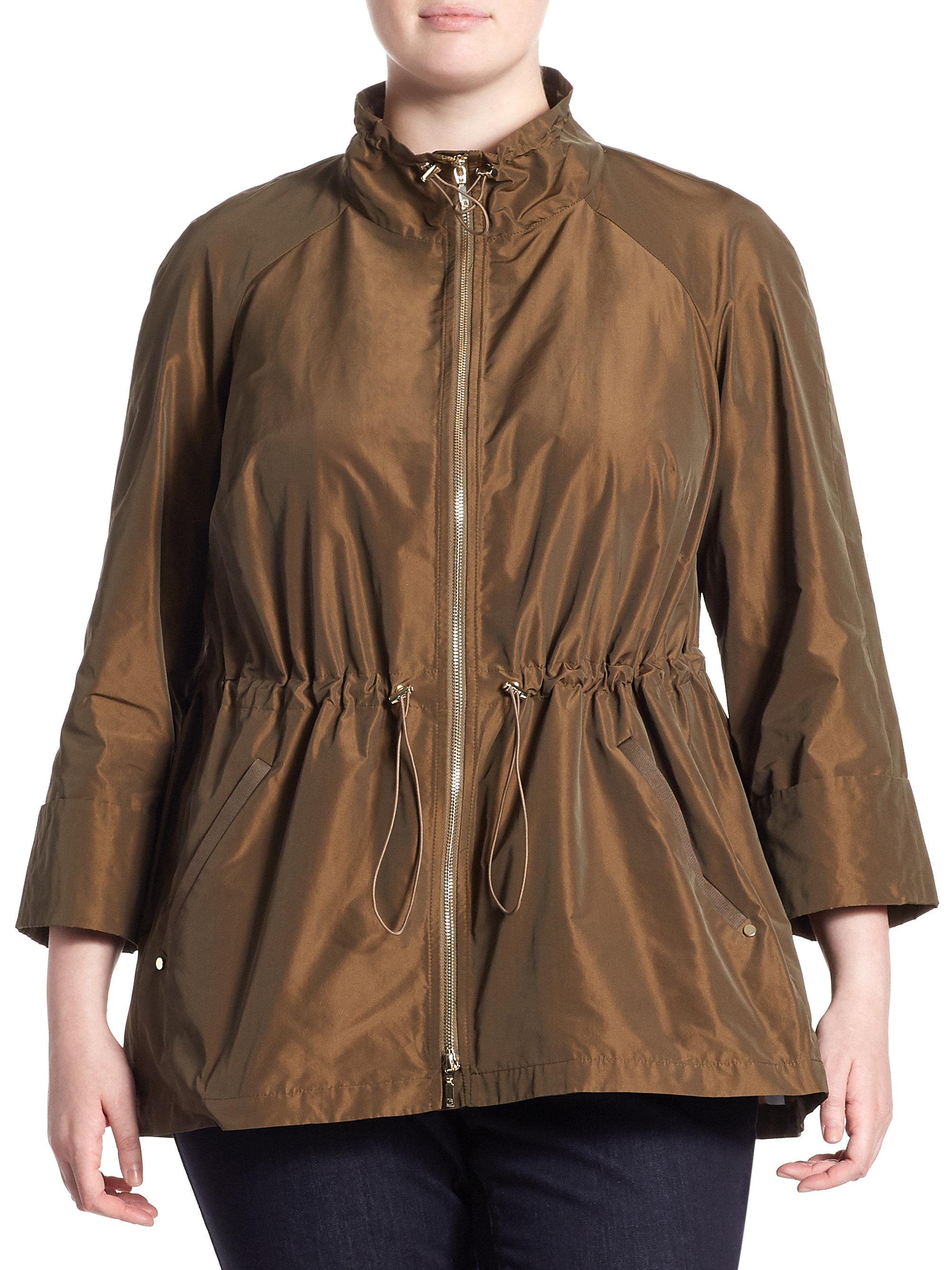 Lyst Lafayette 148 New York Brandy Front Zip Jacket in Brown