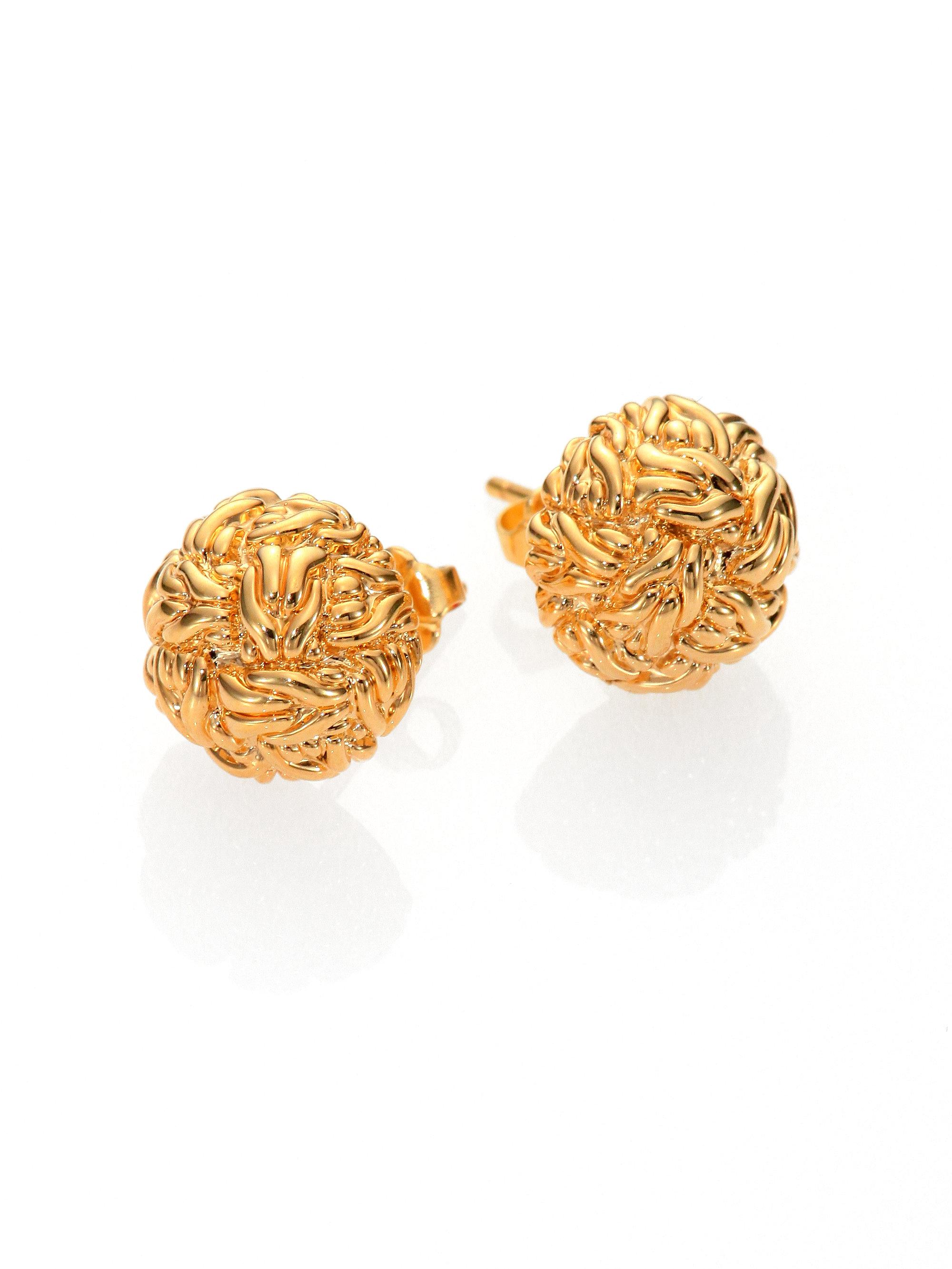 Lyst John Hardy Clic Chain 18k Yellow Gold Stud Earrings In John Hardy Women S Metallic Clic Chain 18k Yellow Gold Stud Earrings