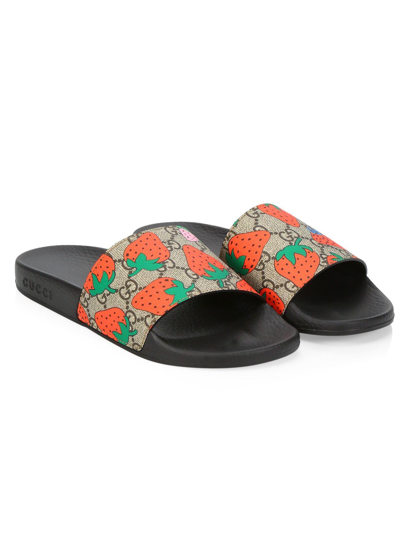 gucci strawberry slides nordstrom