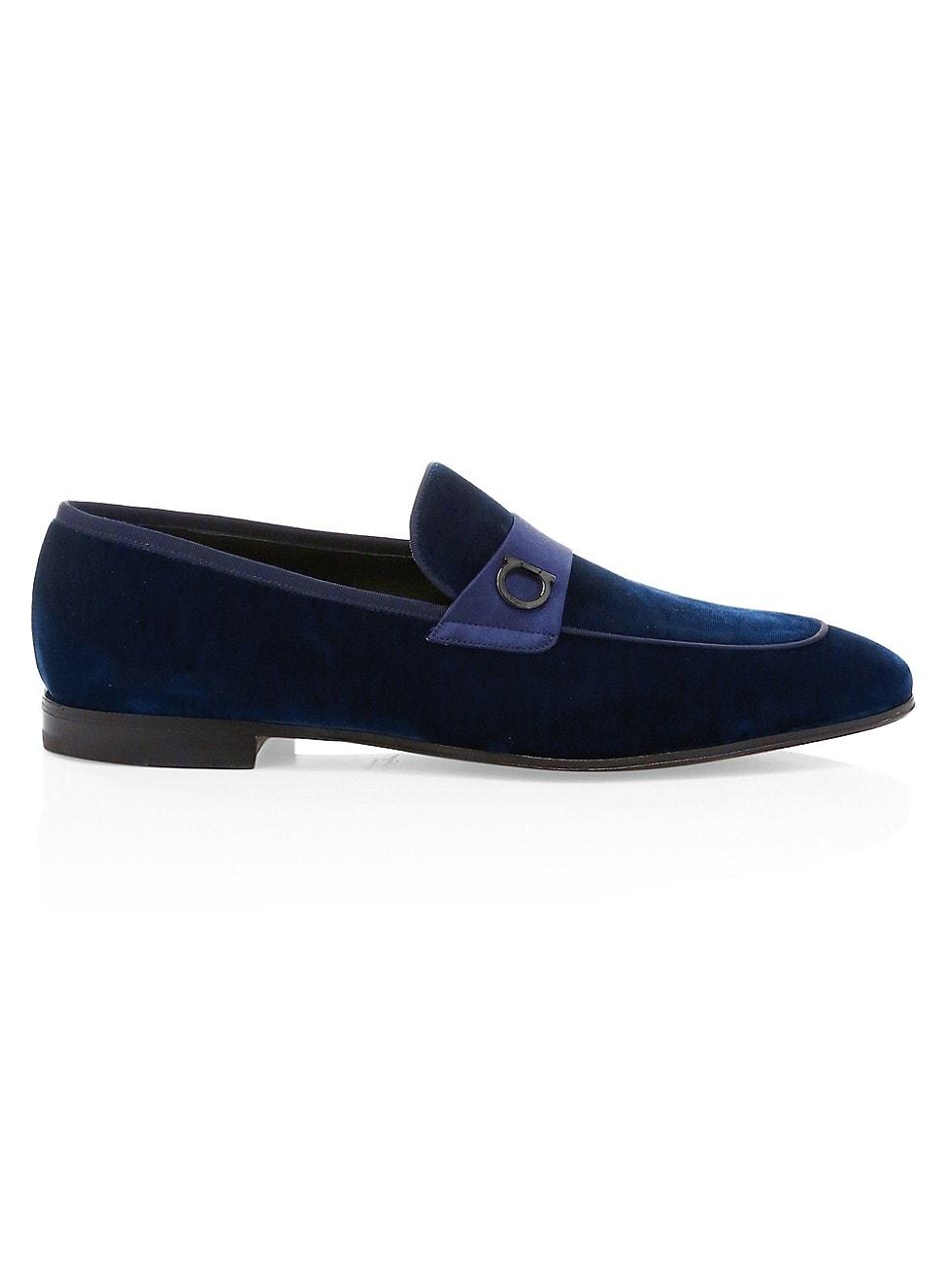 Ferragamo Andrea Velvet Loafers In Blue For Men Lyst Ferragamo Andrea Velvet Loafers In Blue For Men Lyst