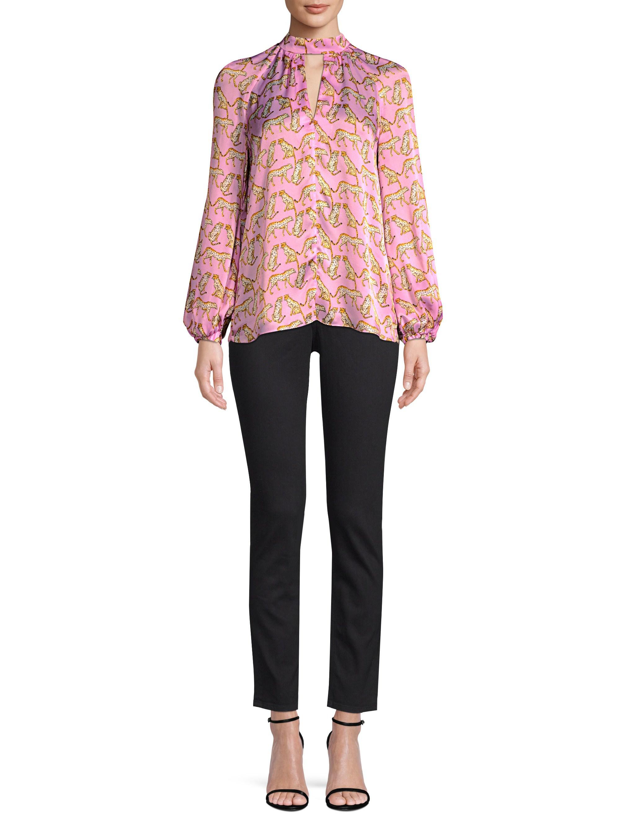 milly cheetah blouse