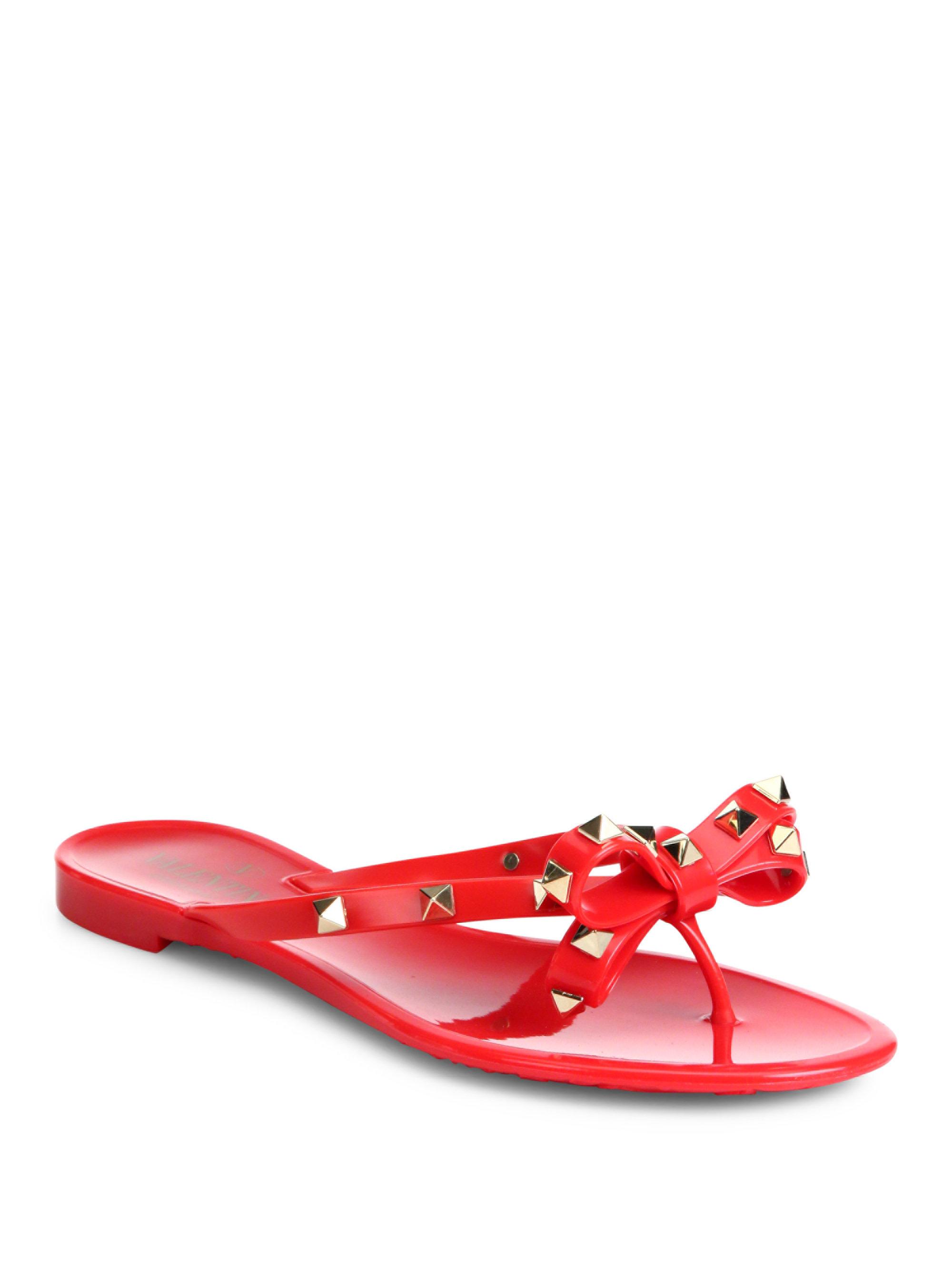 Valentino red jelly sandals Clearance