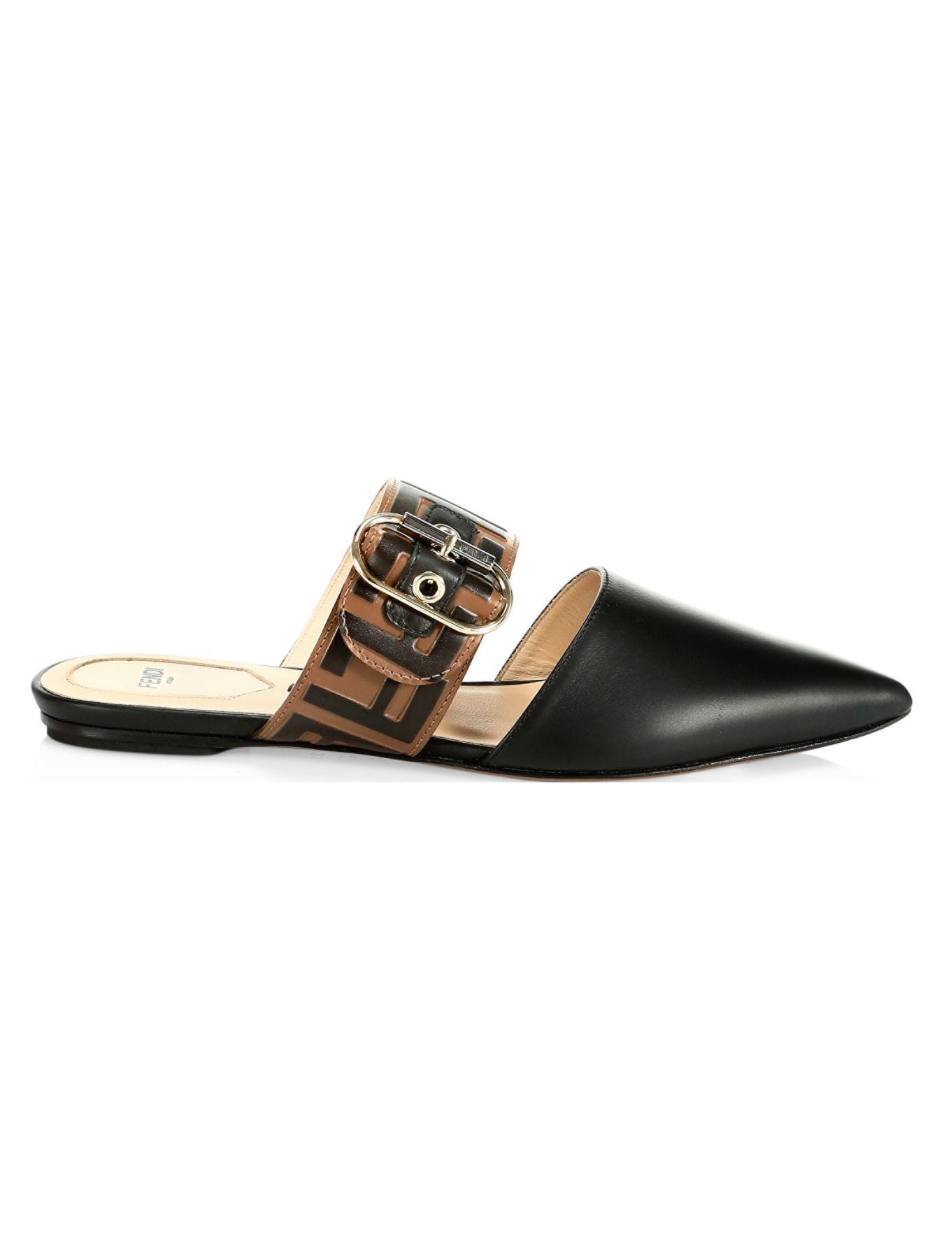 suede mules with bow