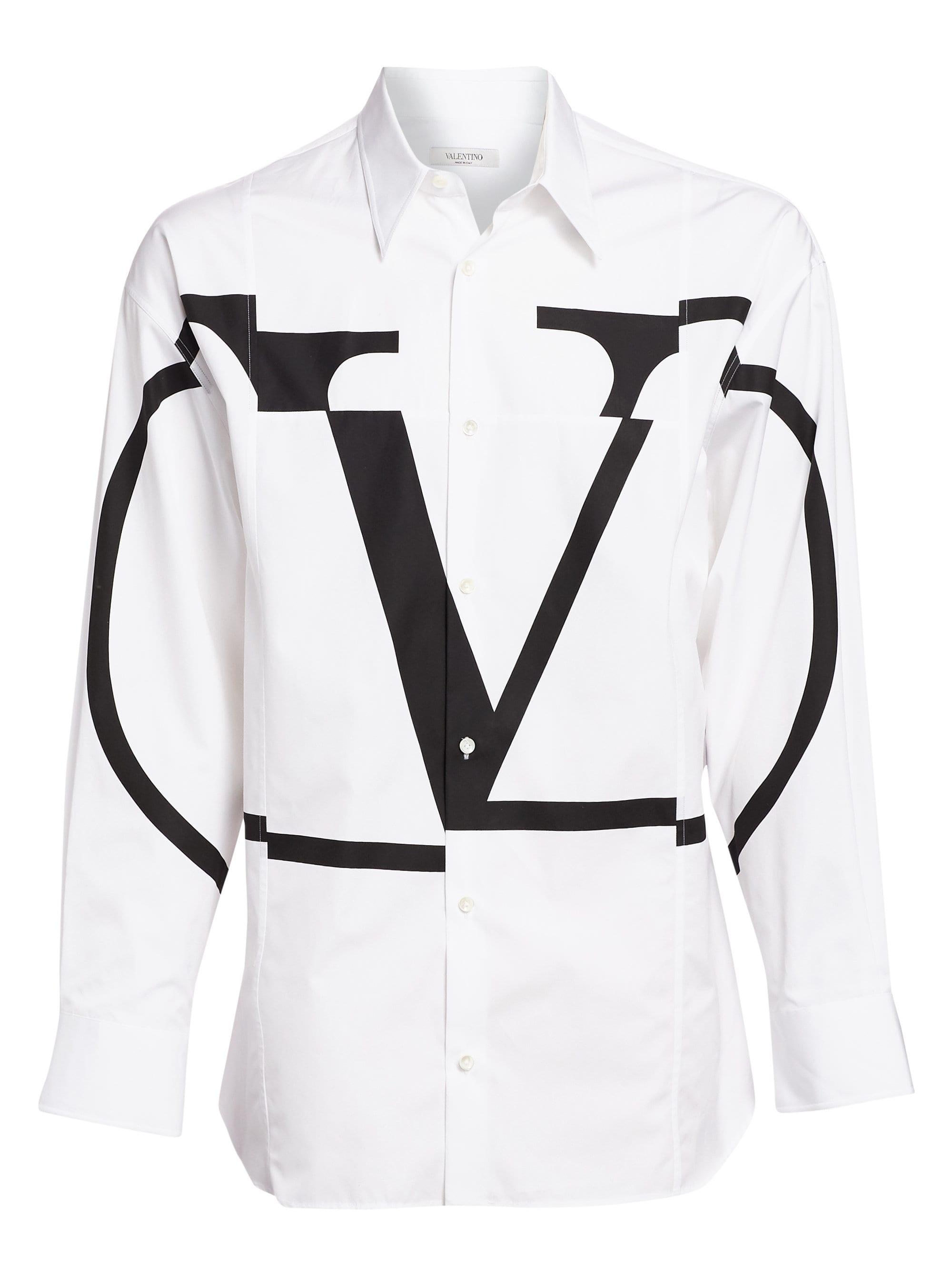 Valentino Cotton Long-sleeve Cotton Shirt in White for Men - Save 65%