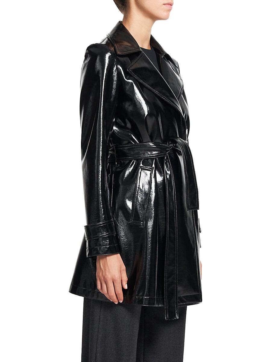 patent leather coat