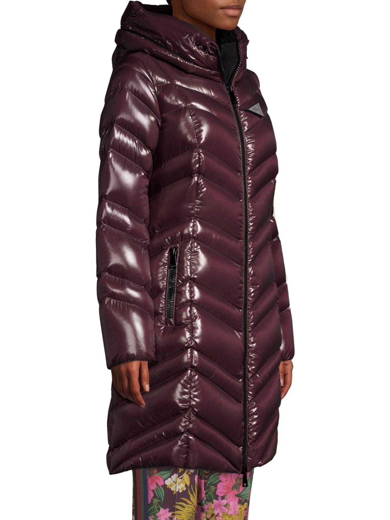 Fulmar Chevron Fur-trim Hooded Coat 
