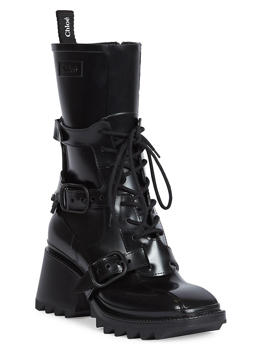 Black chloe rain boots Outlet