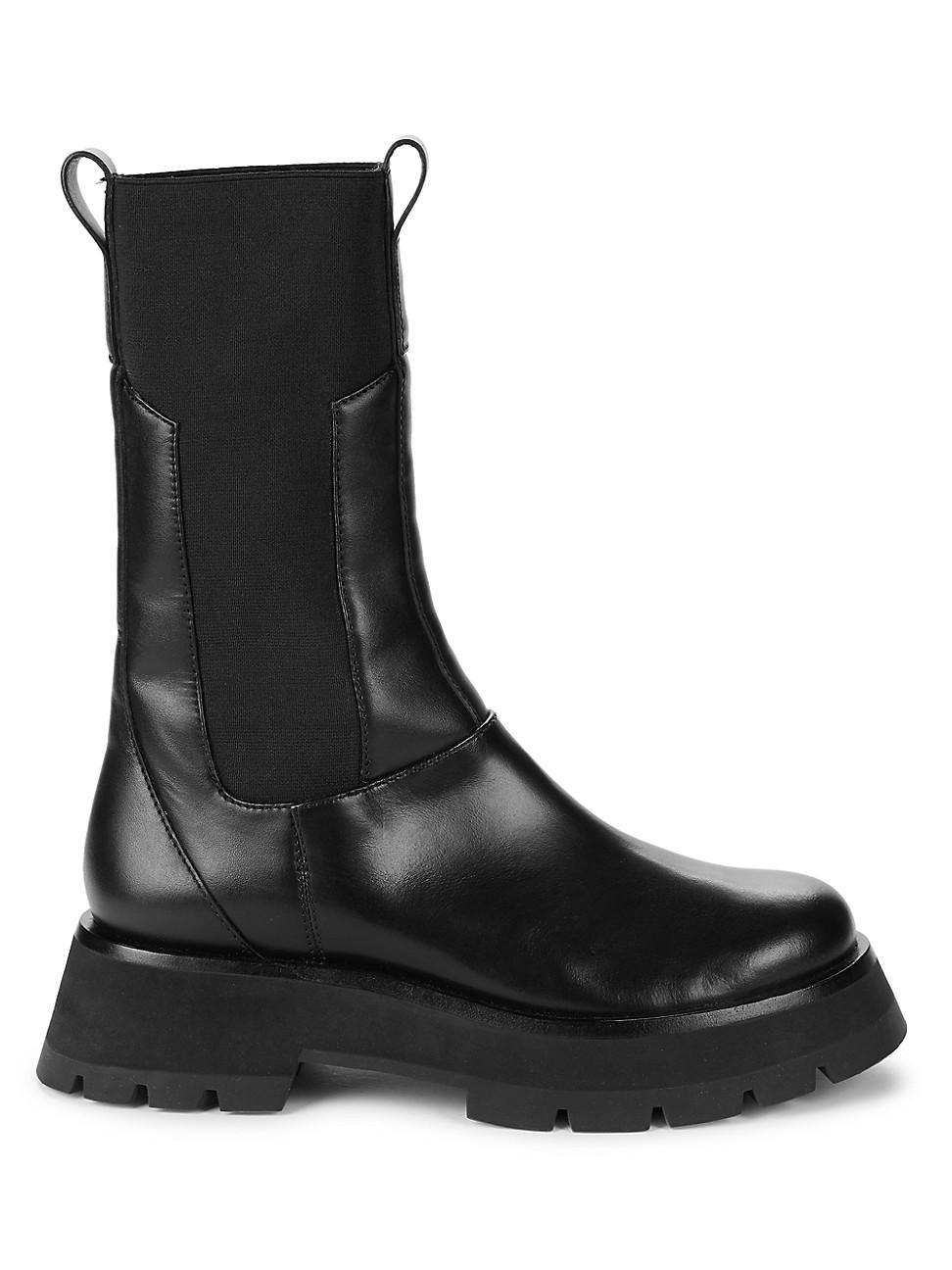 color block lug boots