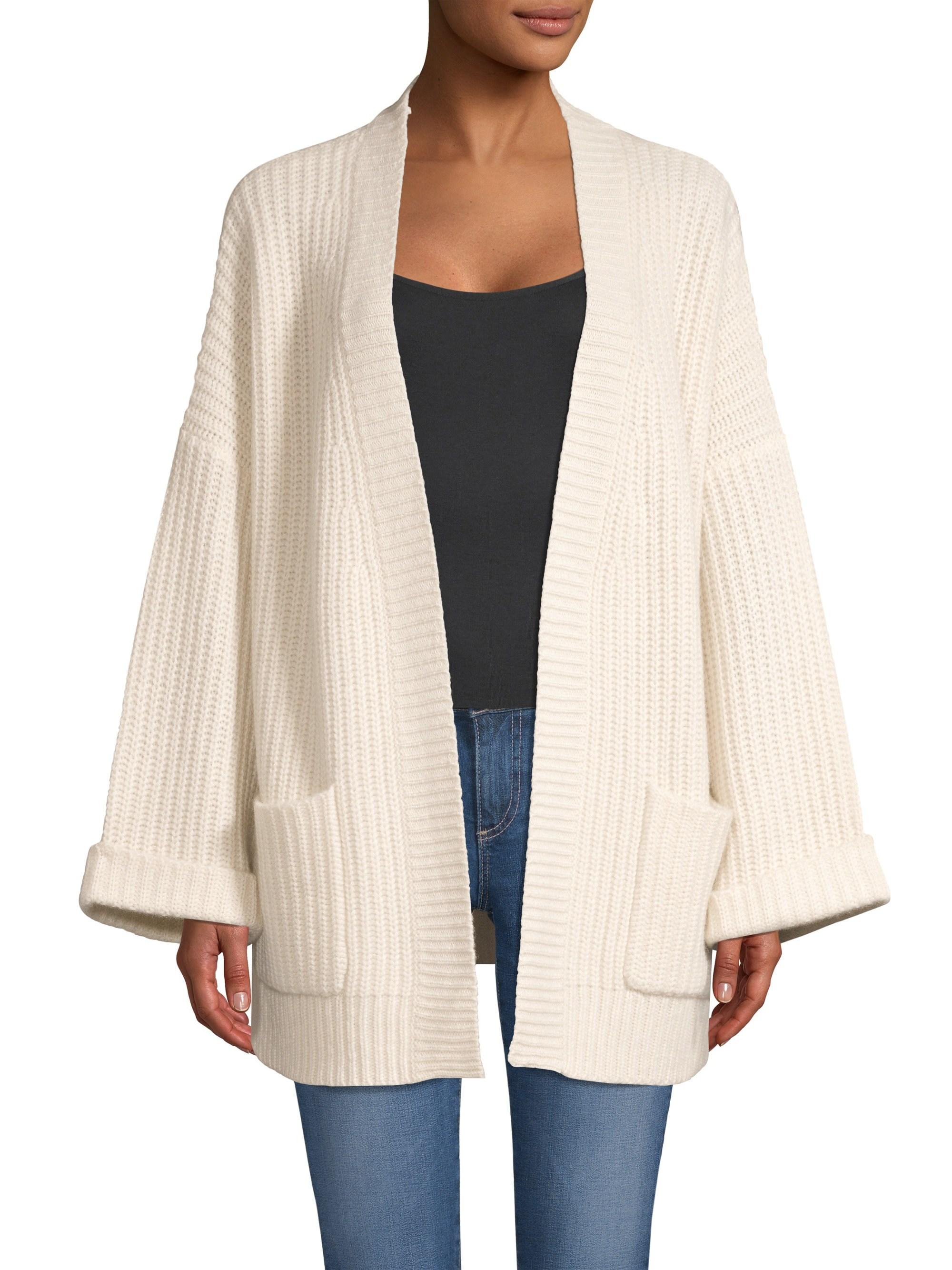 360cashmere Lizbeth Chunky Cashmere Cardigan in Natural | Lyst
